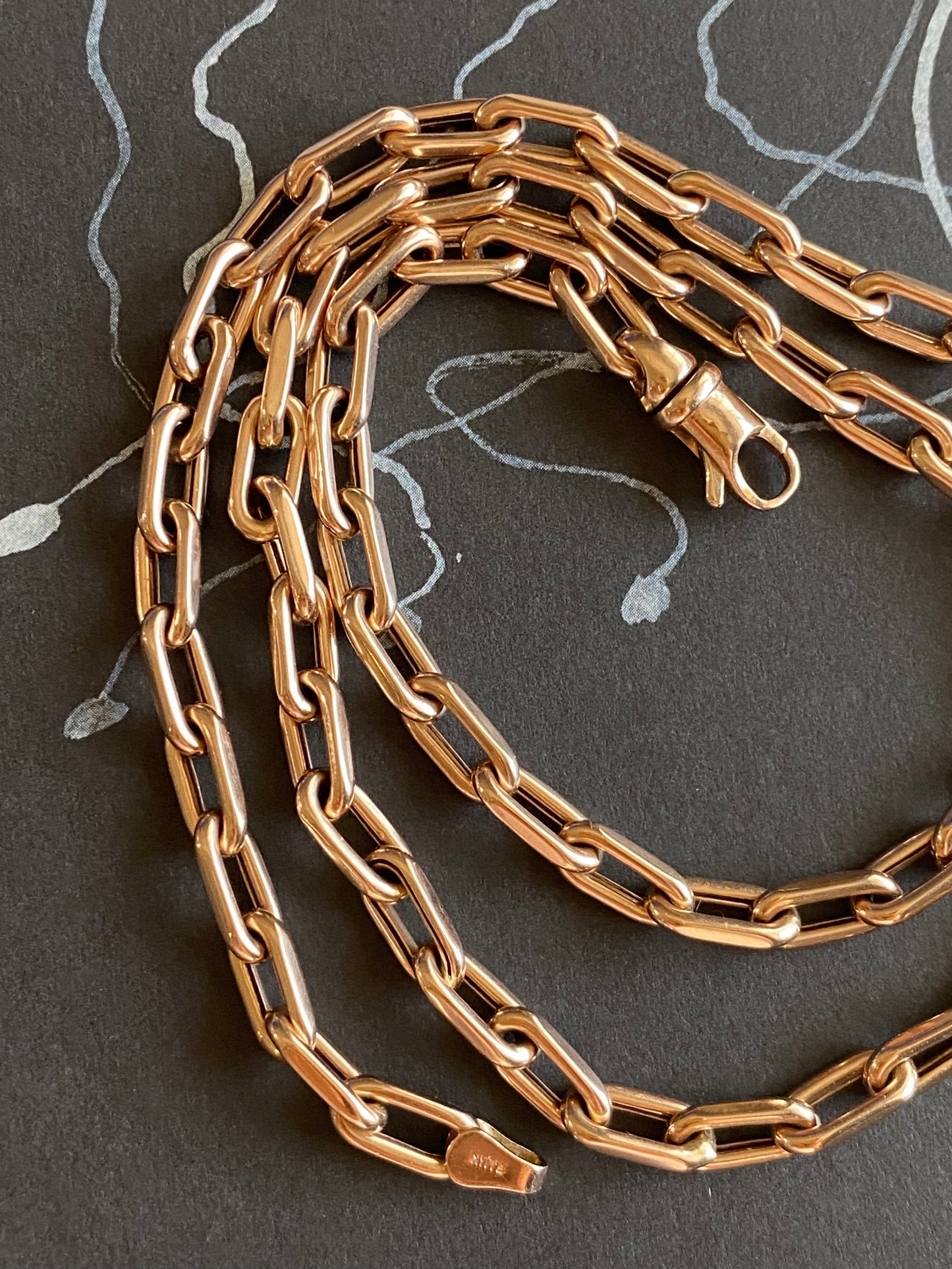 14k RG Paperclip Necklace
