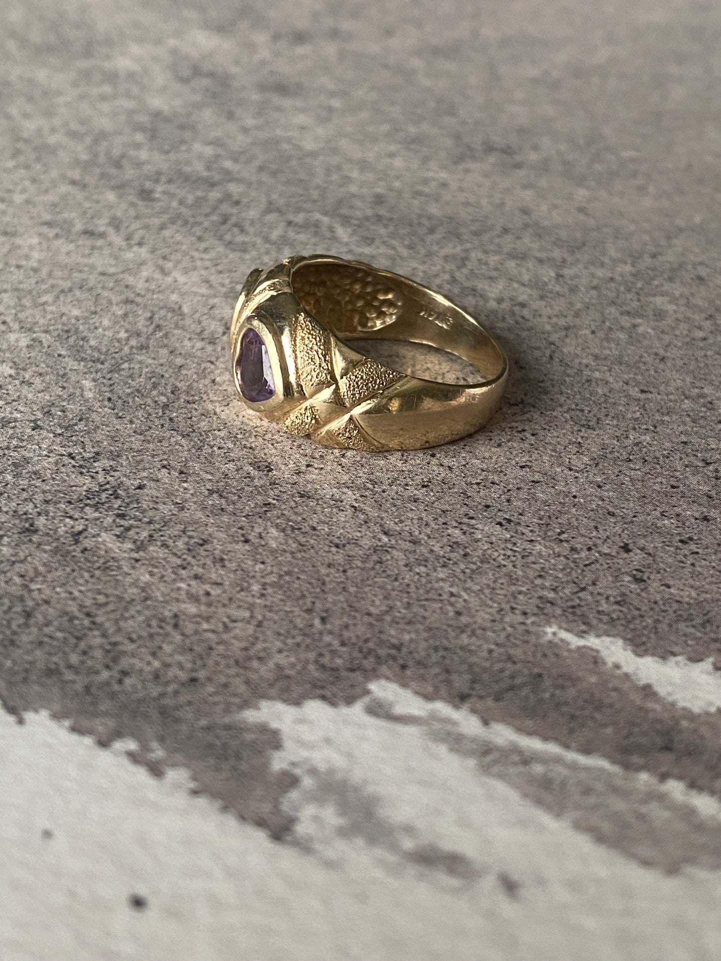 Double Heart Gemstone Ring