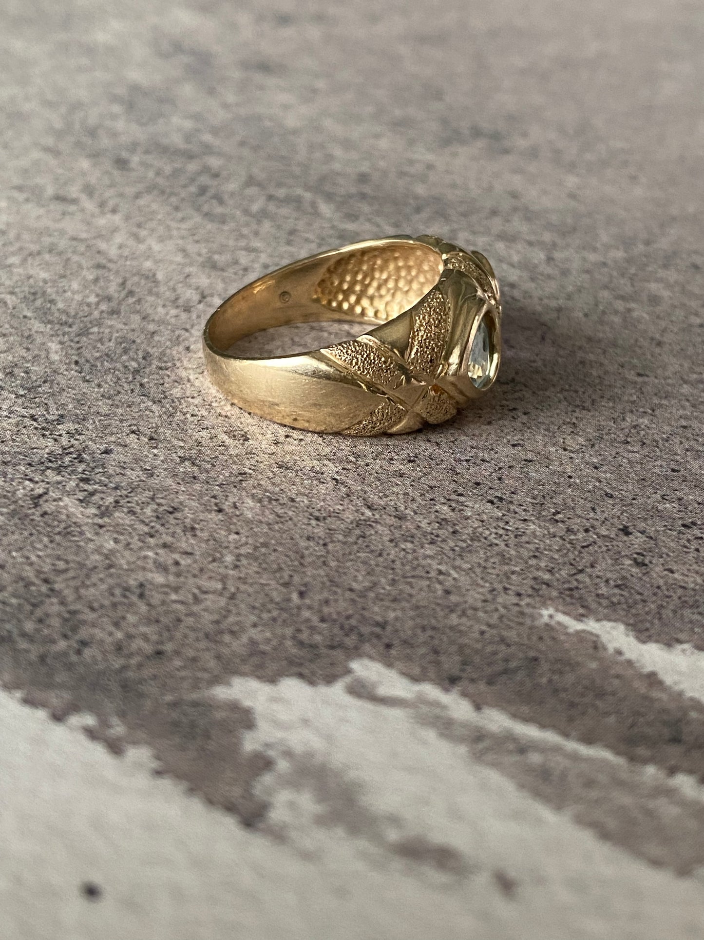 Double Heart Gemstone Ring