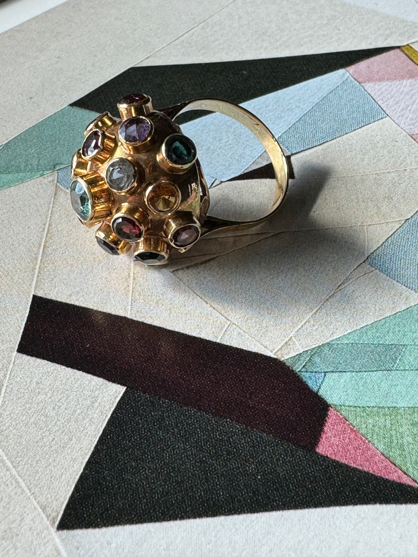 Mutli-gemstone Sputnik Ring