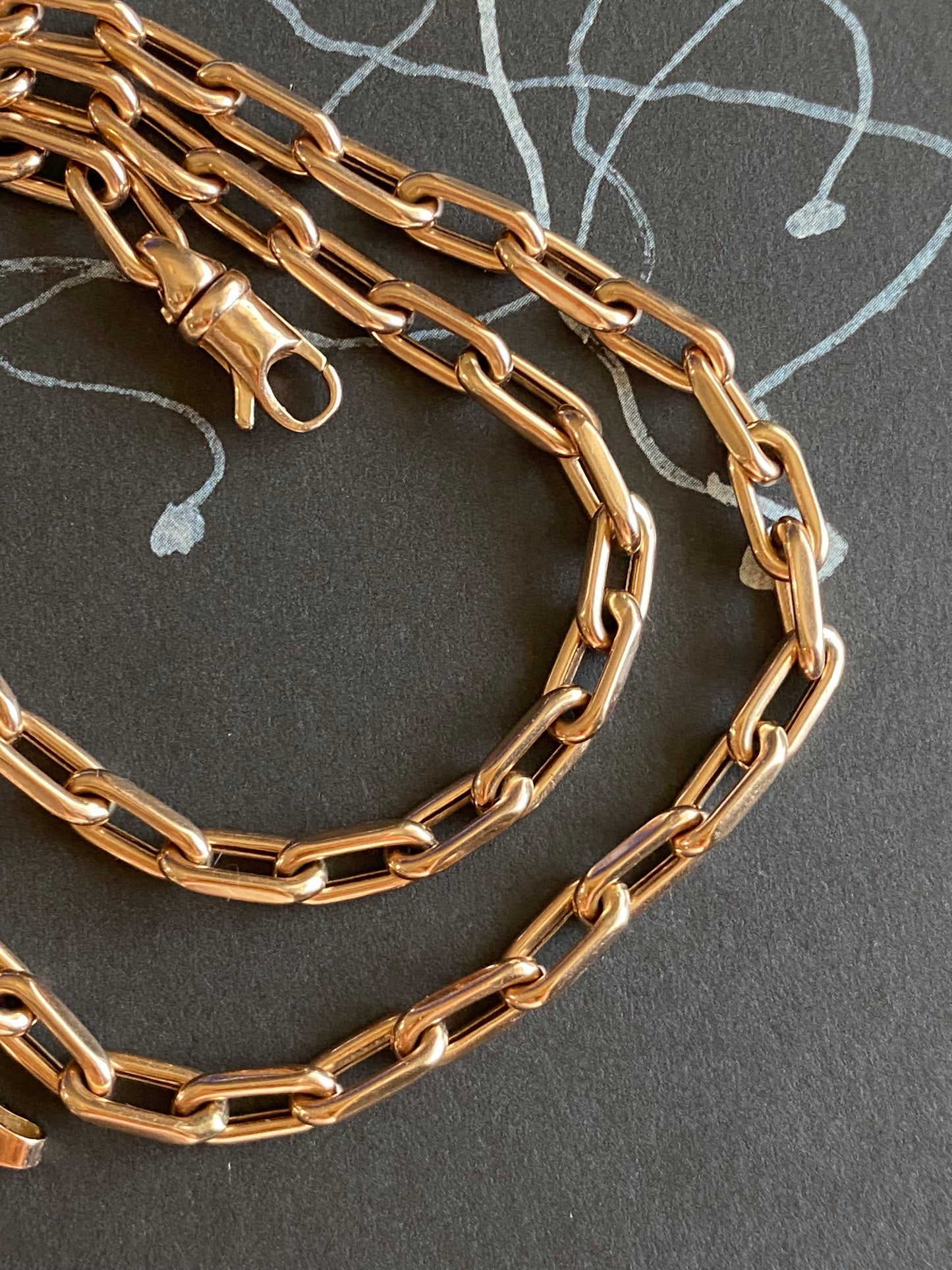 14k RG Paperclip Necklace