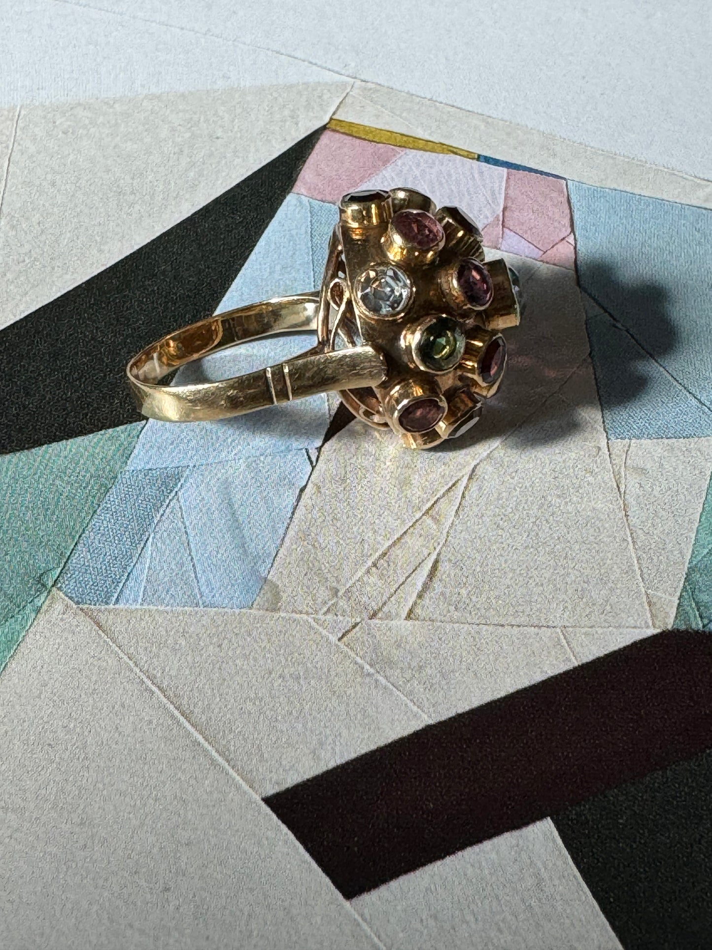 Mutli-gemstone Sputnik Ring