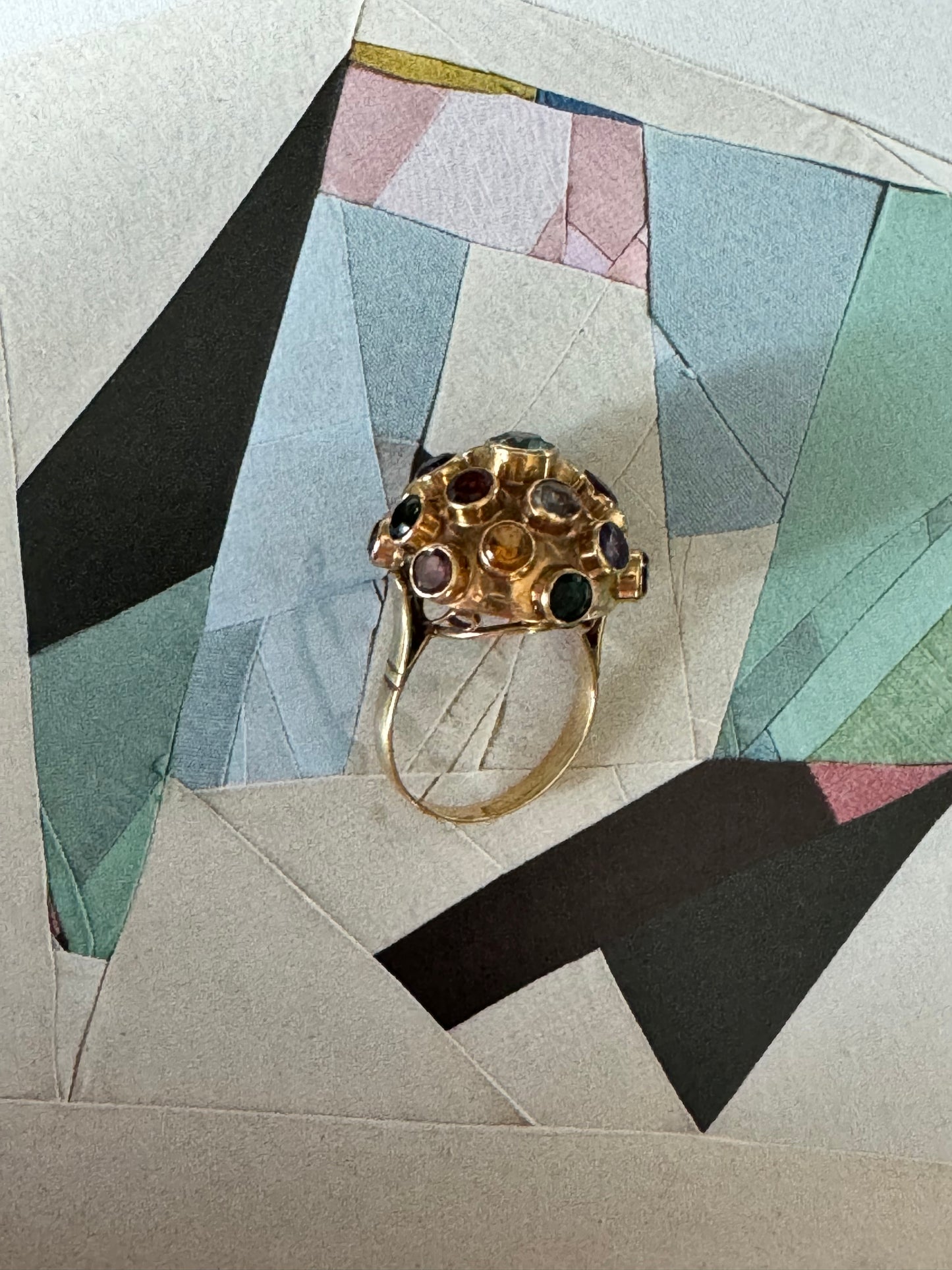 Mutli-gemstone Sputnik Ring