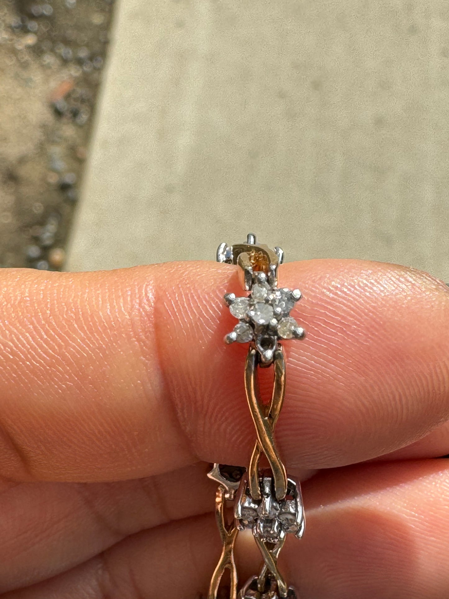 Diamond Flower Bracelet