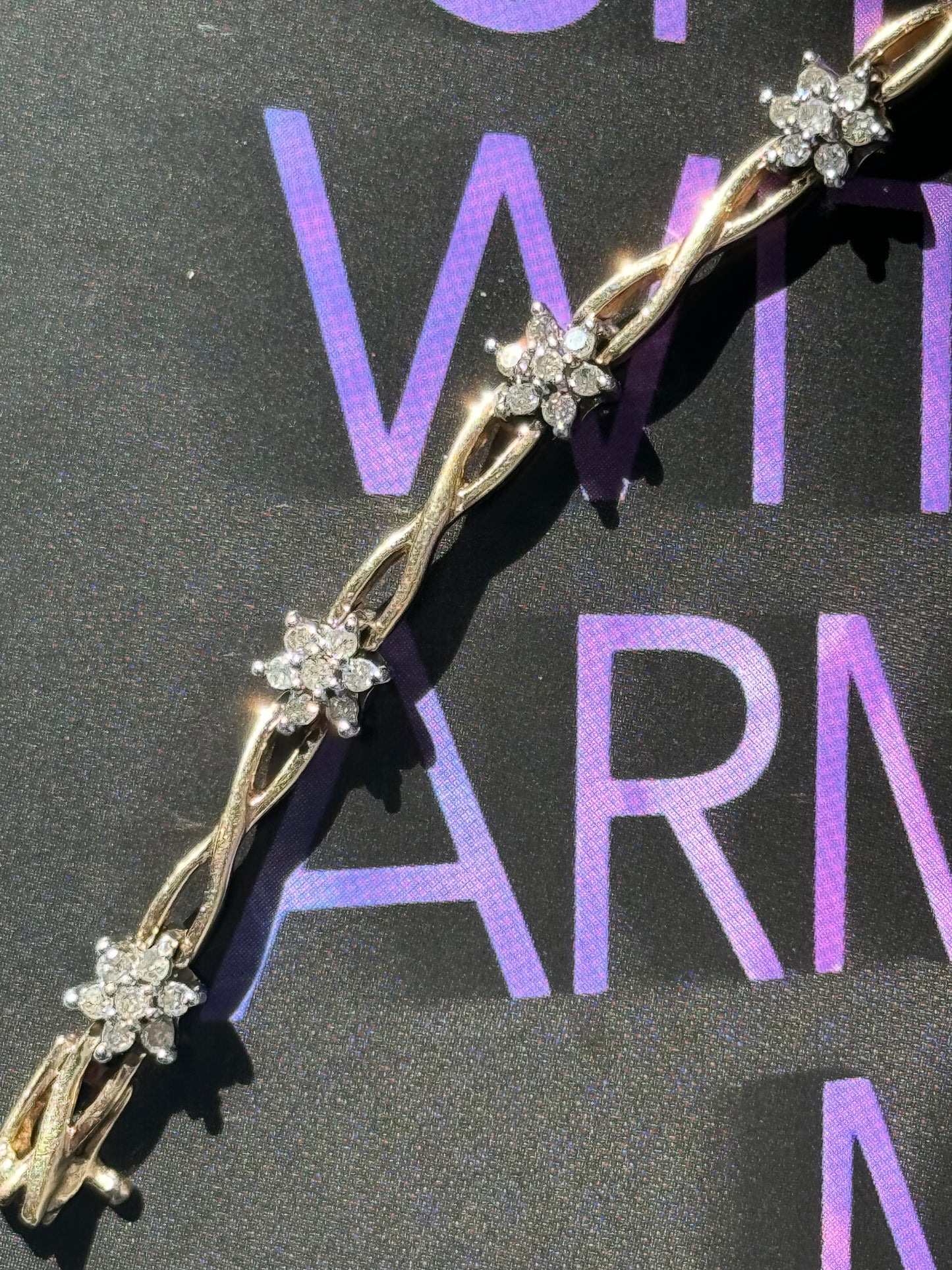 Diamond Flower Bracelet