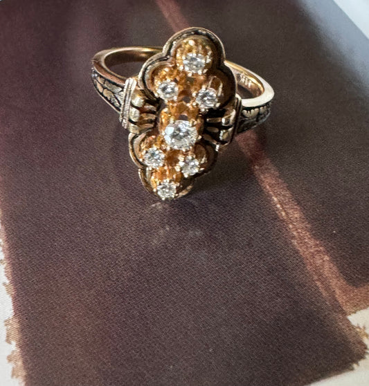 Diamond Cluster Ring