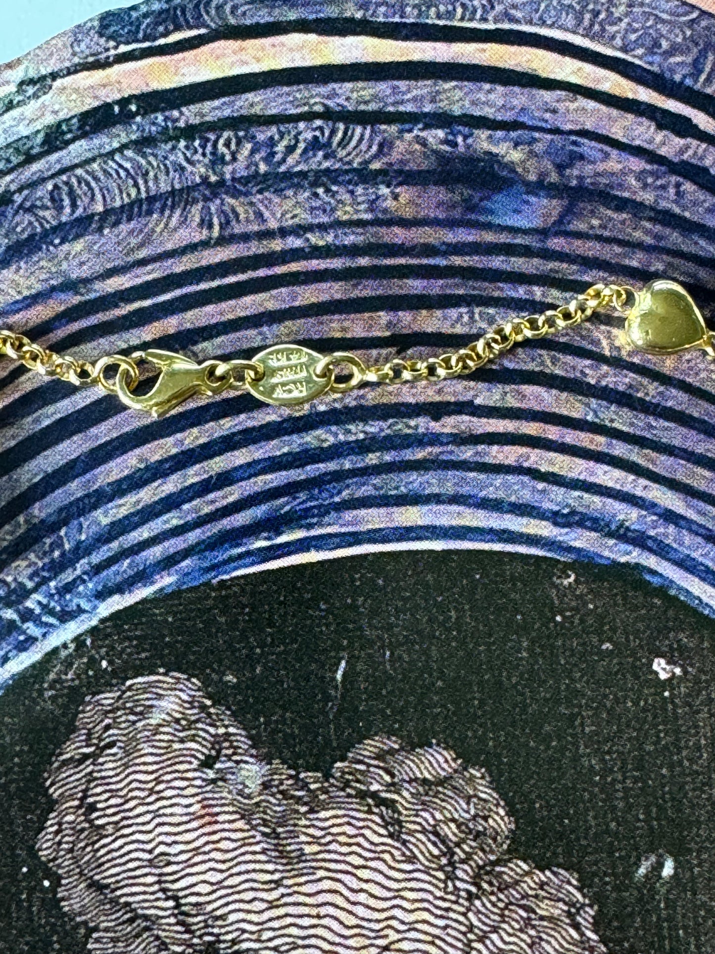 Puffy Heart Station Necklace