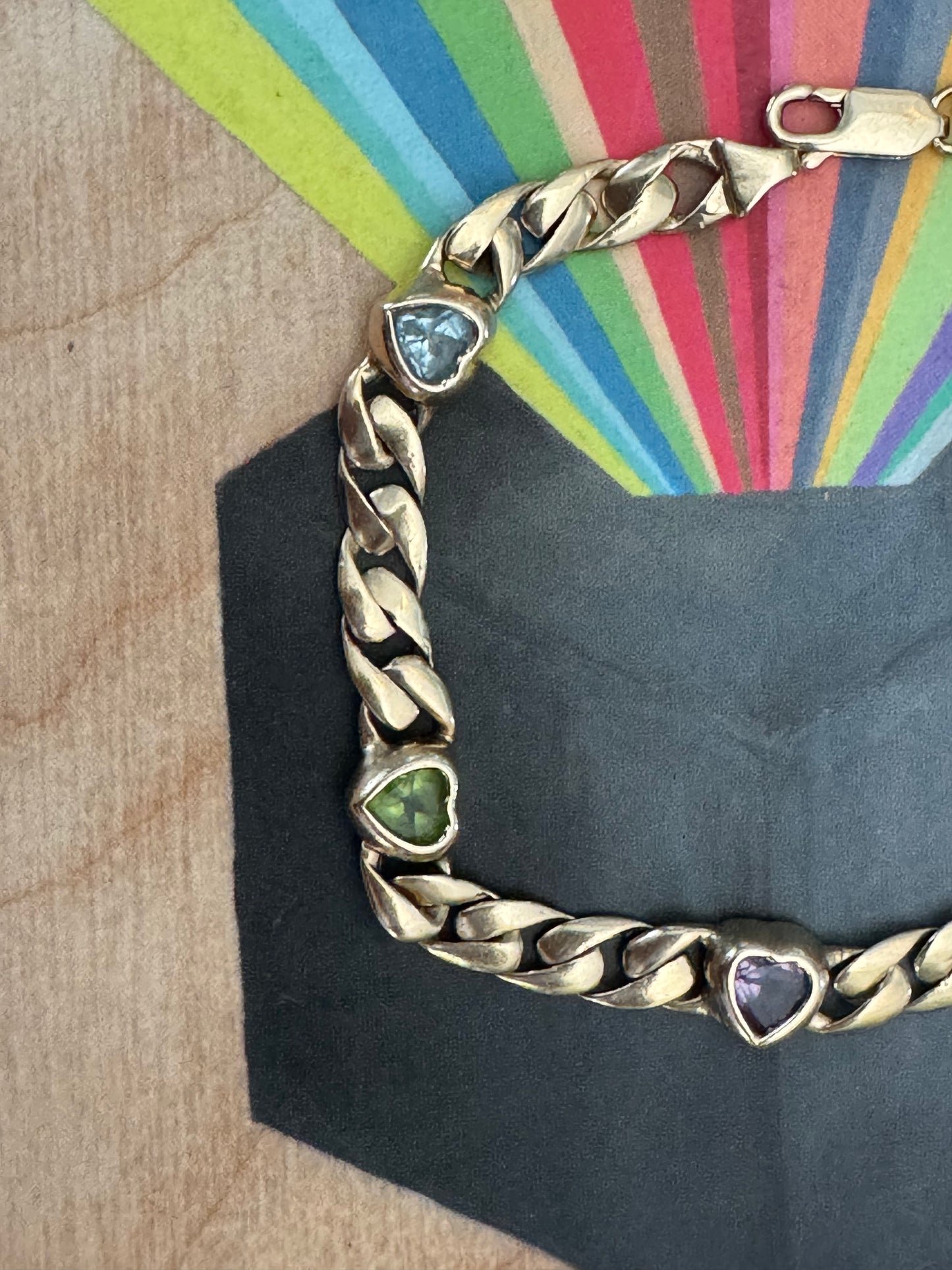 Heart Station Curb Bracelet