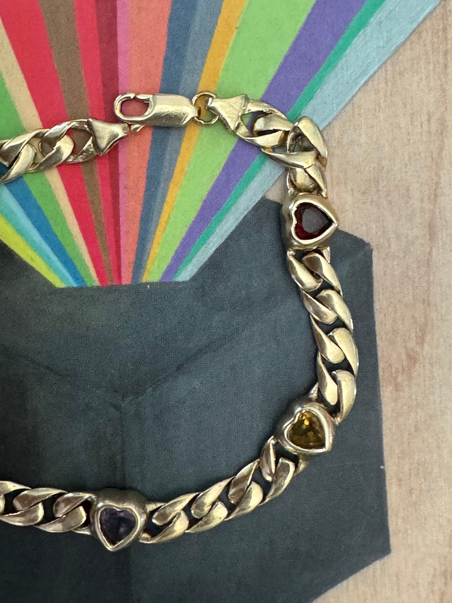 Heart Station Curb Bracelet