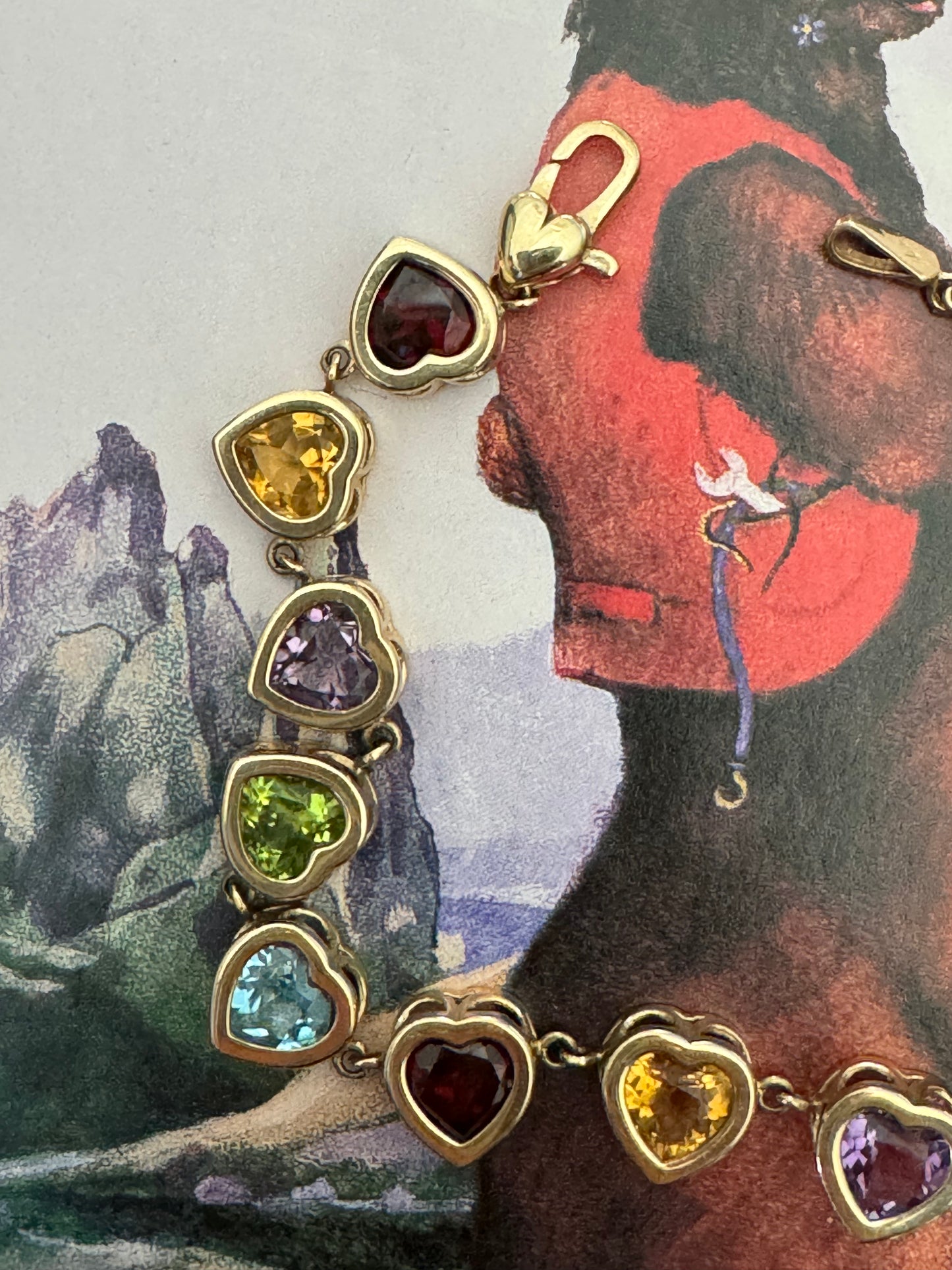 Heart Gemstone Bracelet
