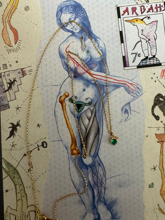 Emerald Solitaire Necklace