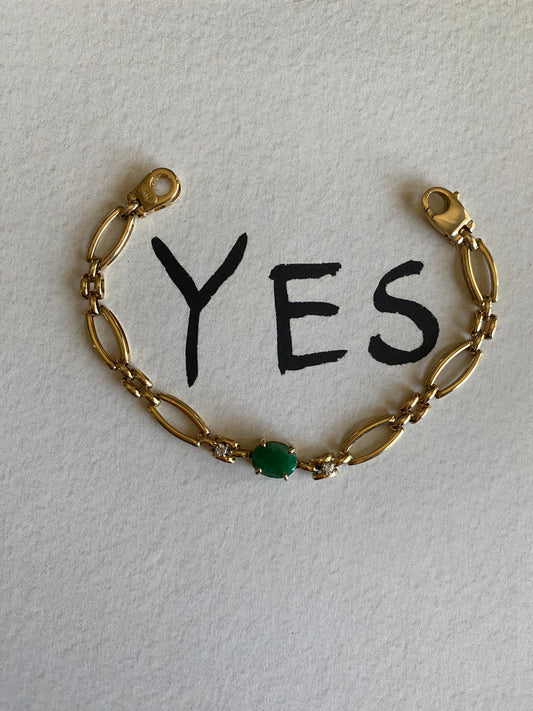 Emerald and Diamond Bracelet