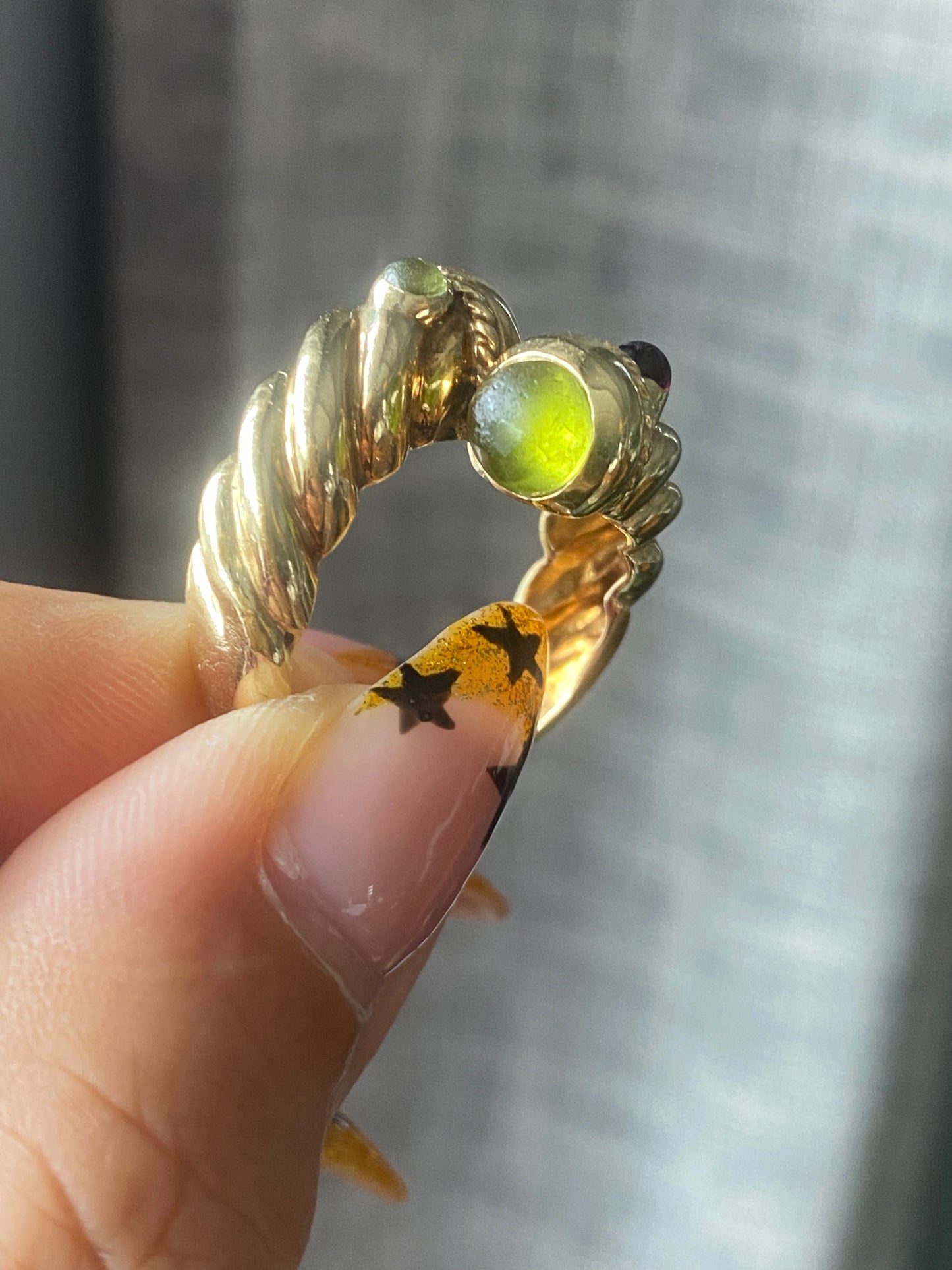 Cabochon Bypass Ring
