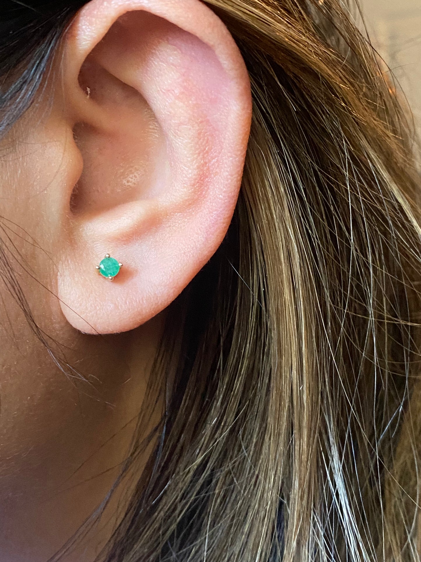 Emerald Halo Earrings