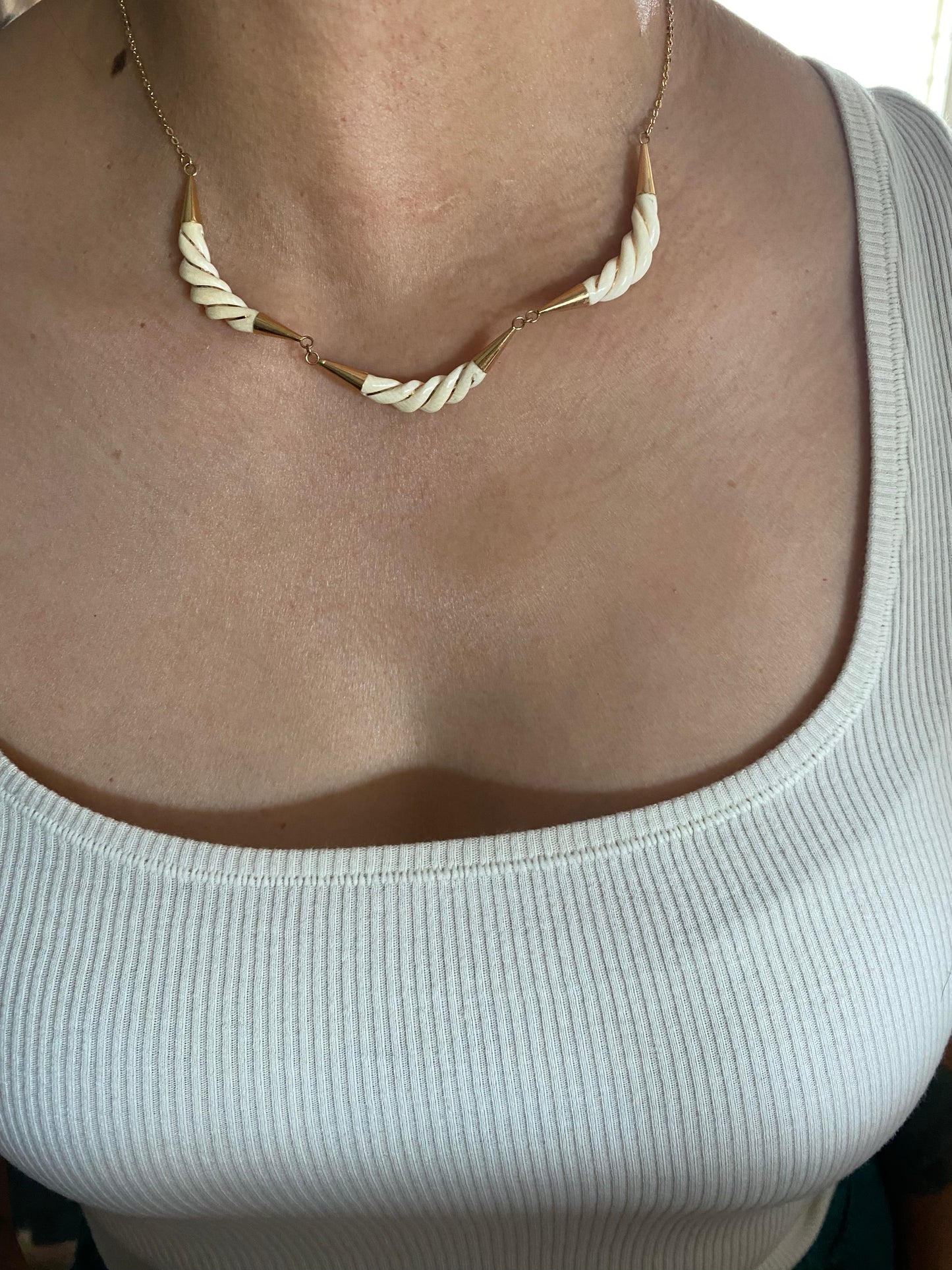 Carved Stone Necklace