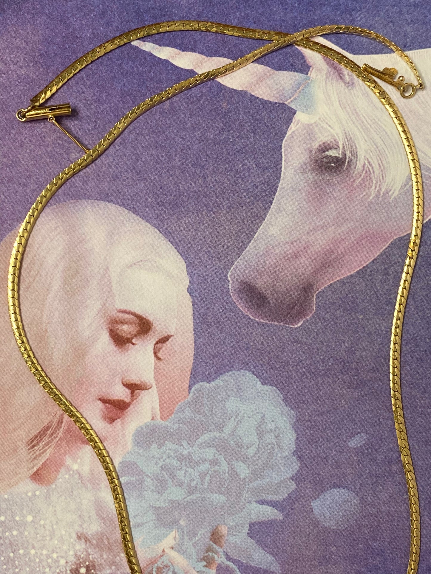 14k Heart Sapphire & Diamond Necklace