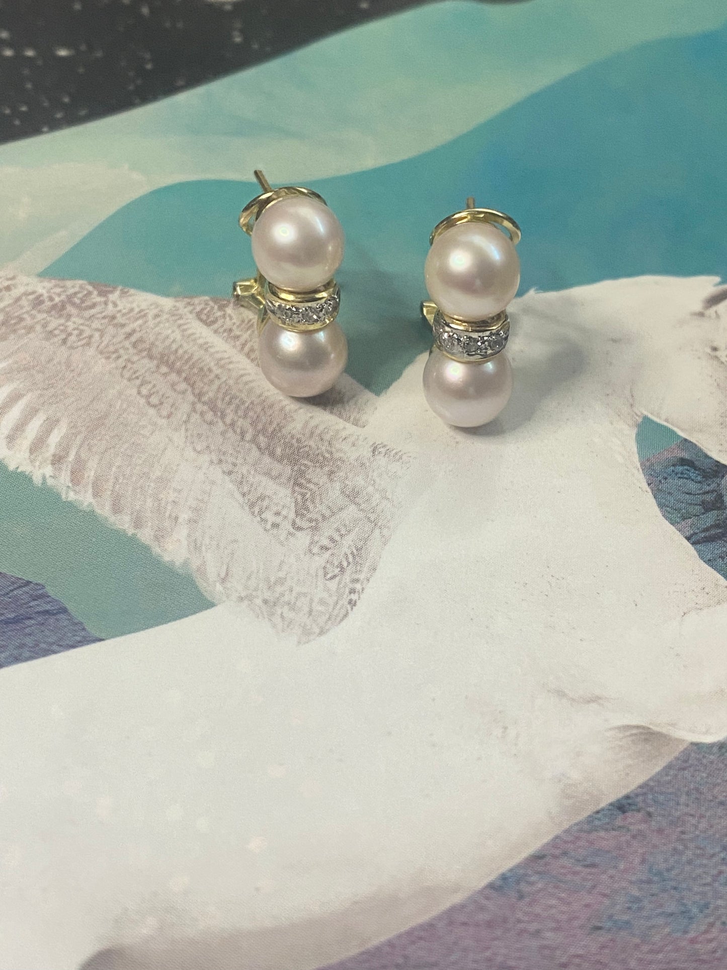 Double Pearl Earrings