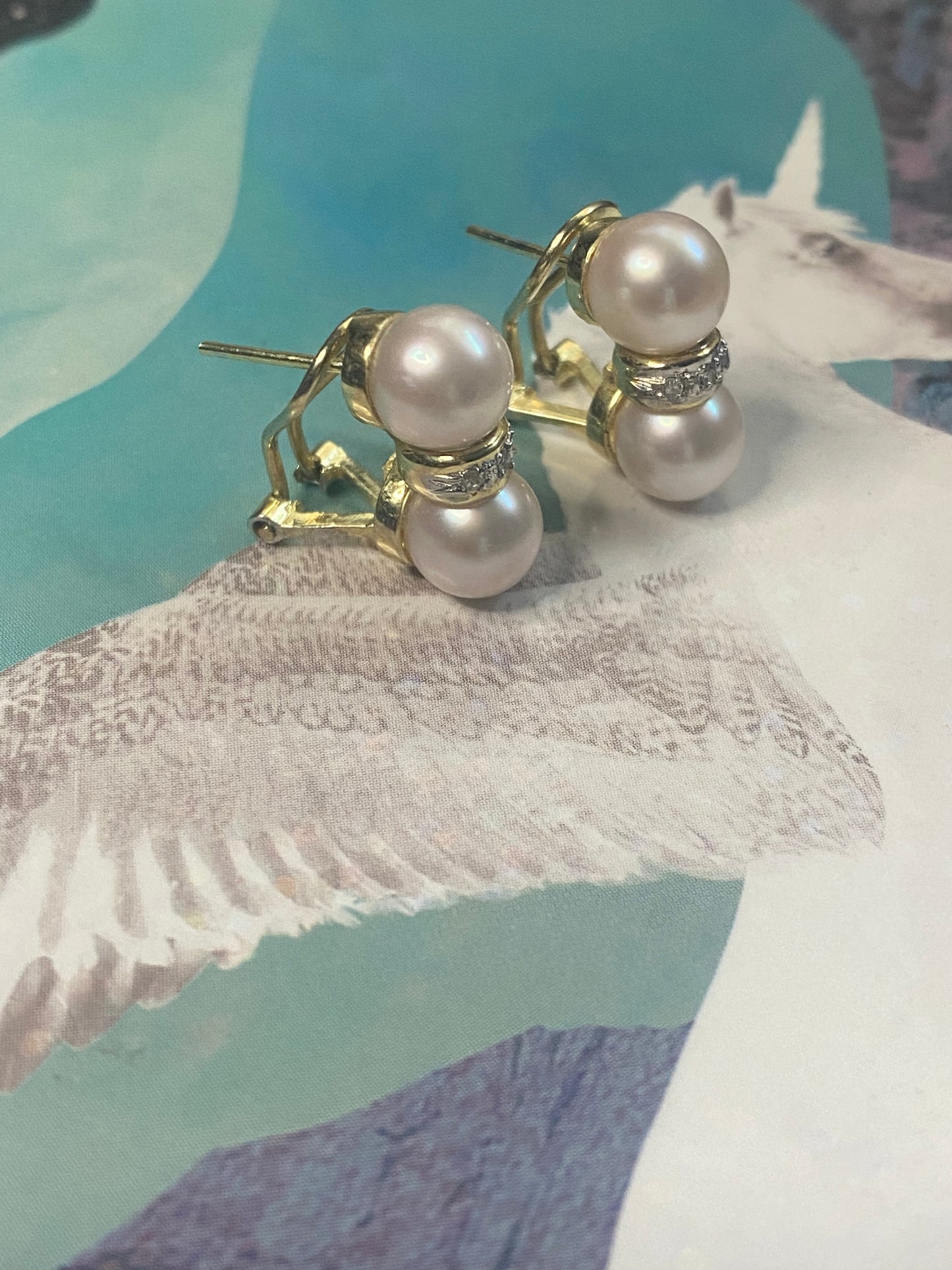 Double Pearl Earrings