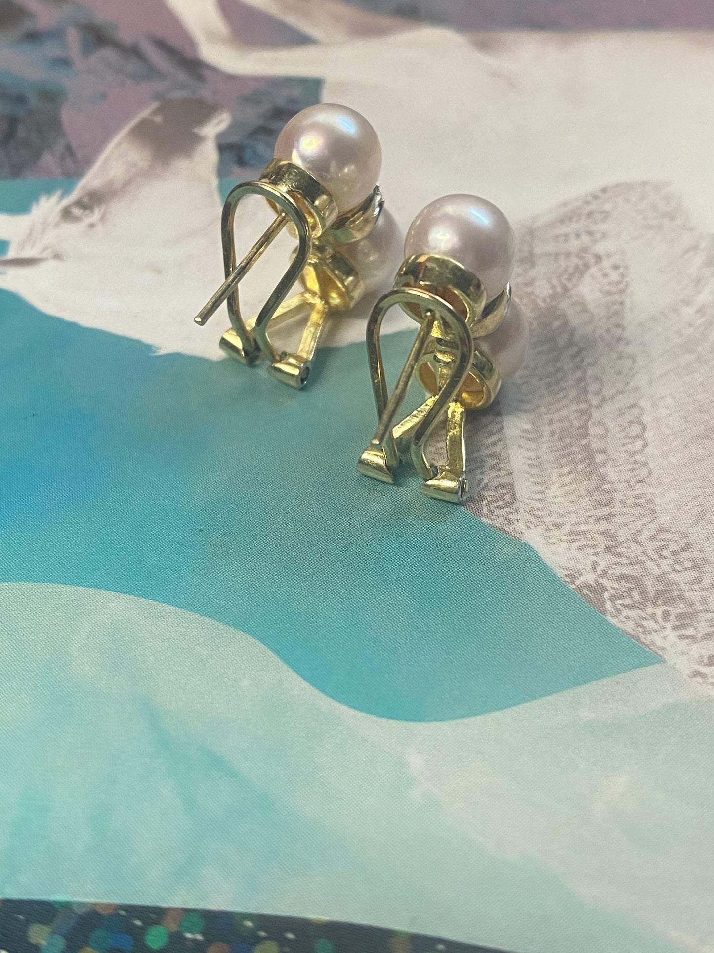 Double Pearl Earrings