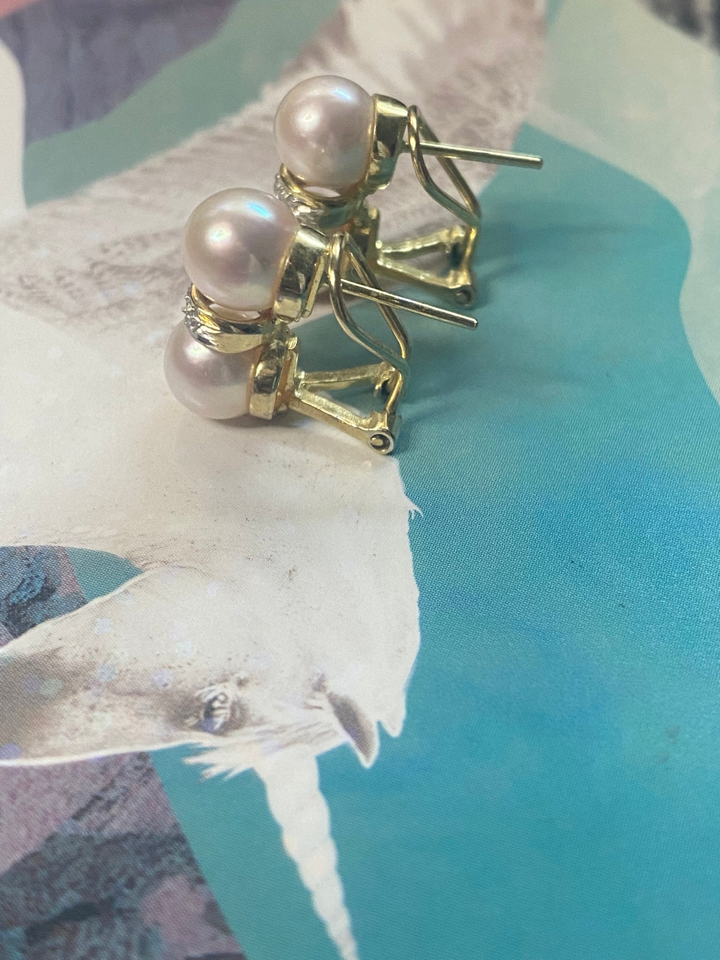 Double Pearl Earrings