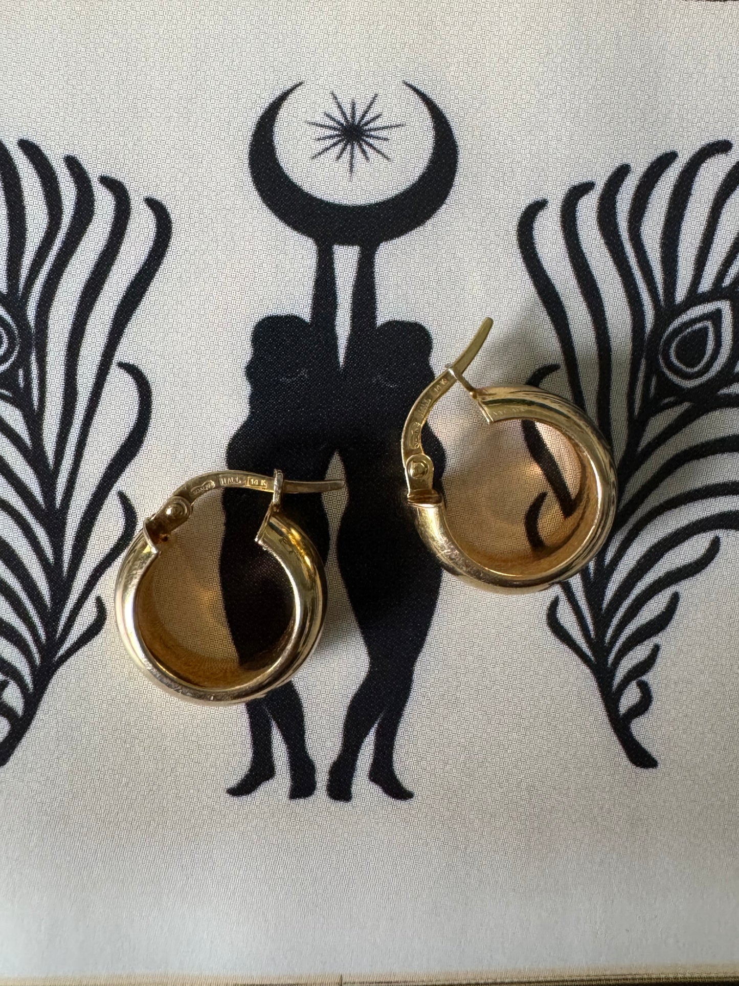 Domed Huggie Hoop Earrings