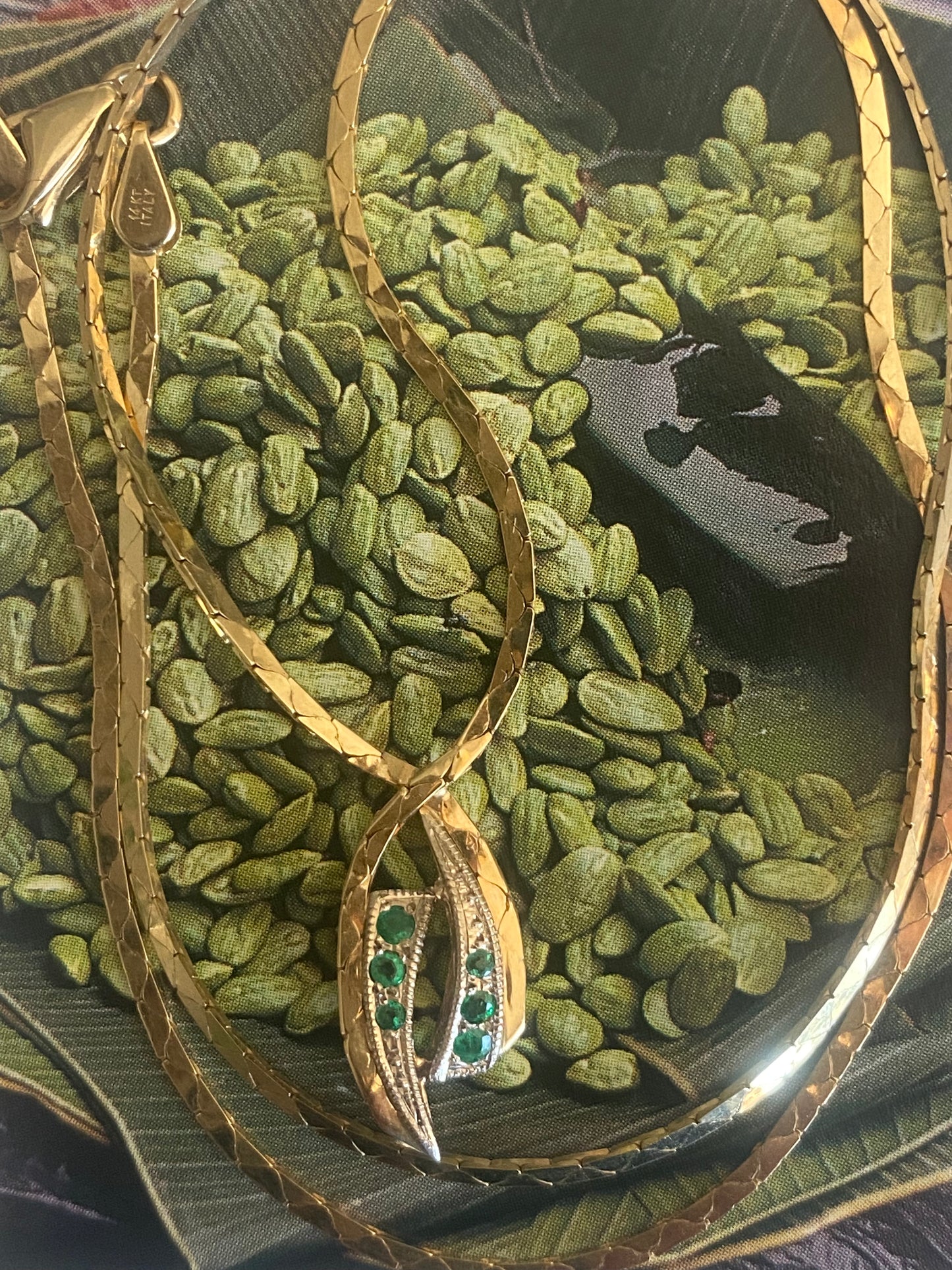 14k Emerald Necklace