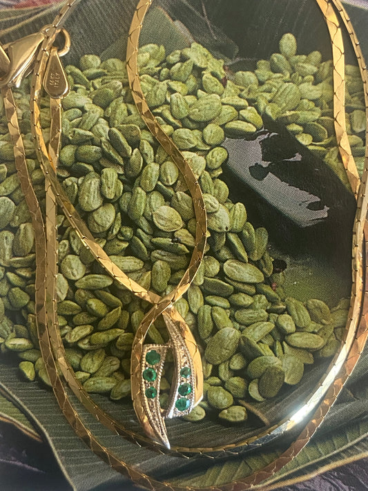 14k Emerald Necklace