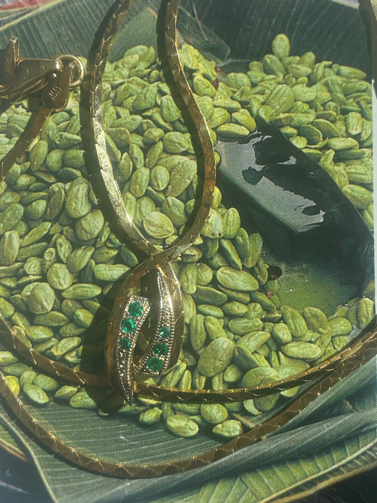 14k Emerald Necklace