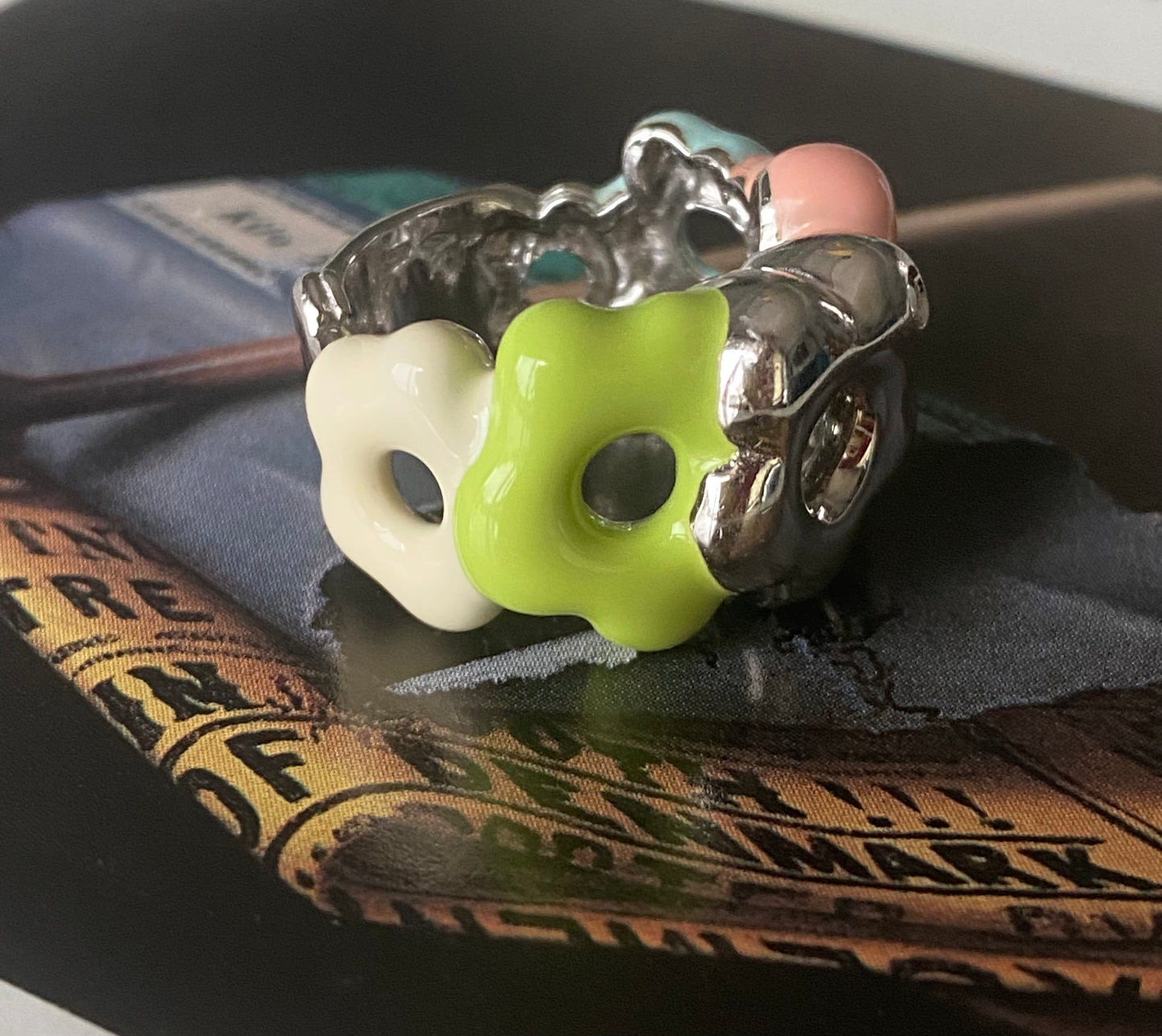 Enamel Flower Ring