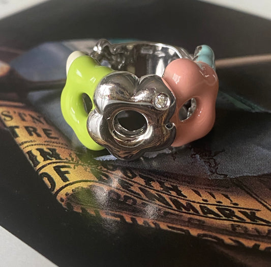 Enamel Flower Ring