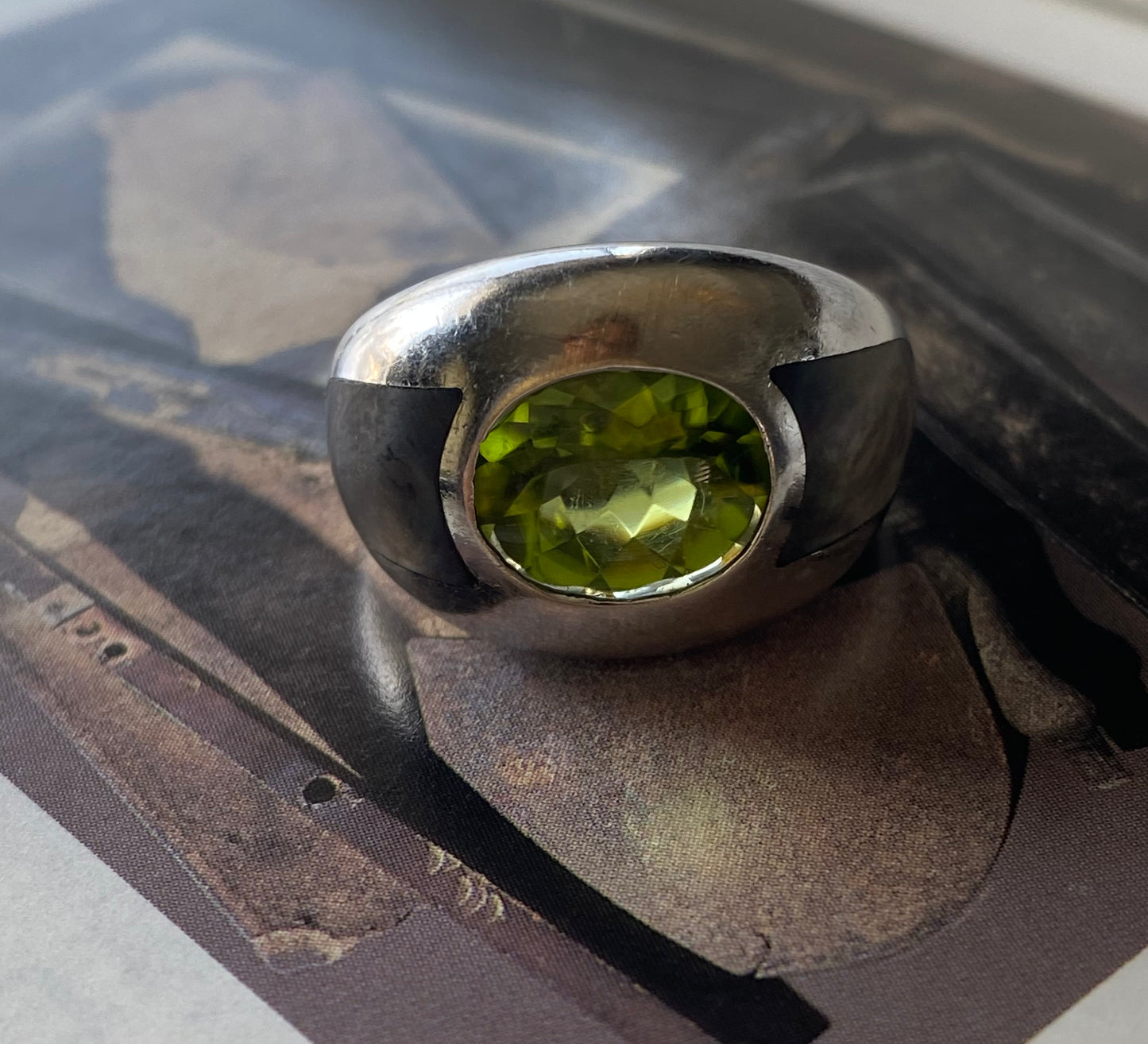 Peridot Dome Ring