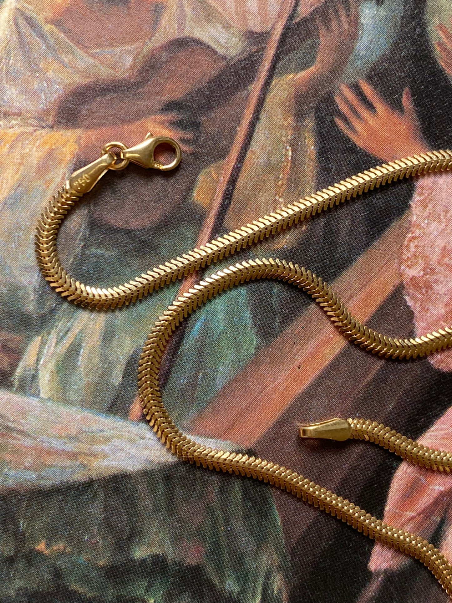 18k Flat Snake Chain