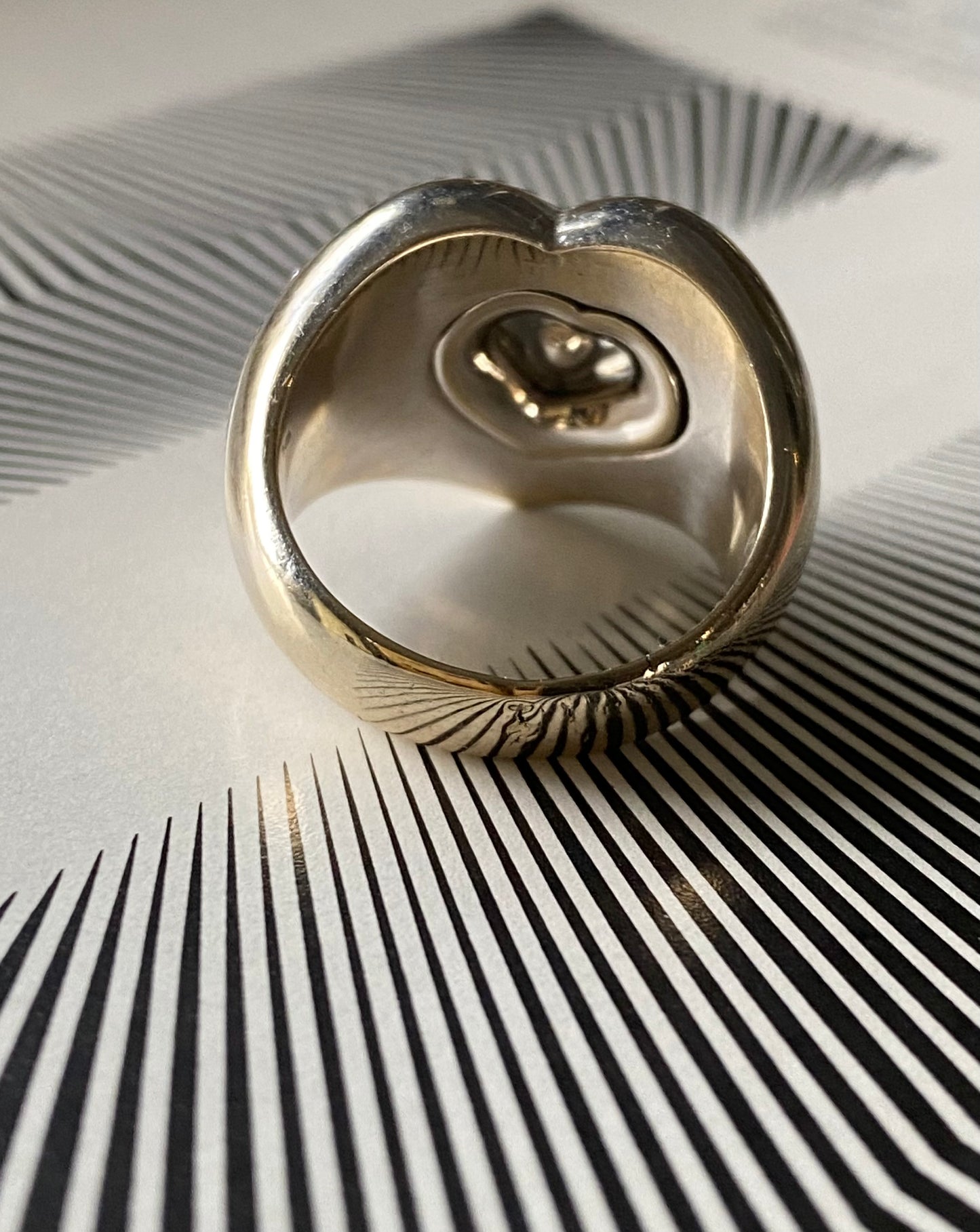 Floating Diamond LOVE Ring