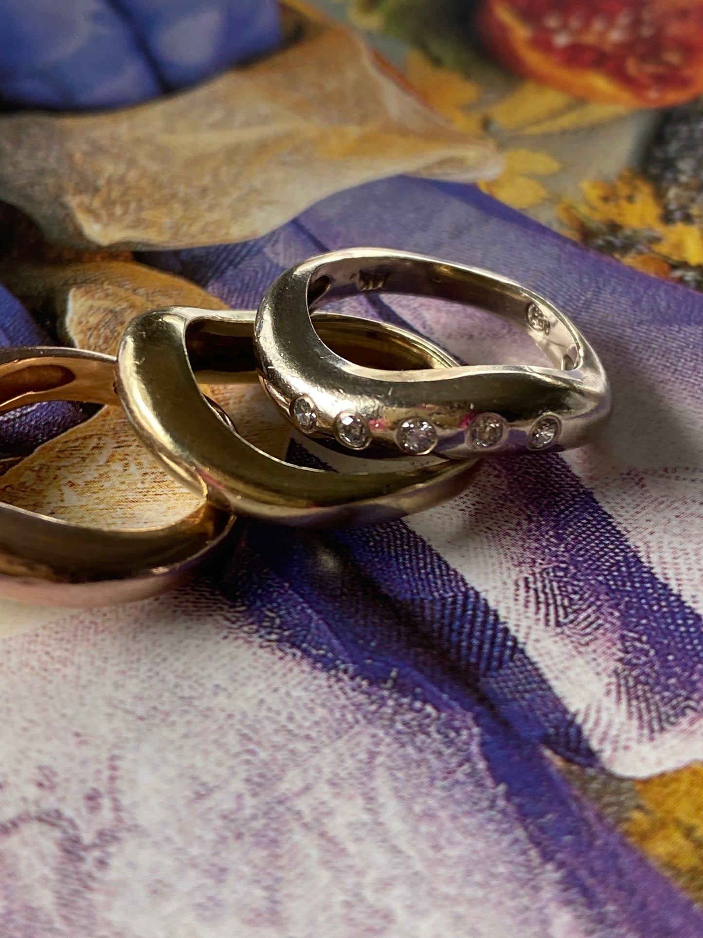 Tricolor Wavy Stacking Bands