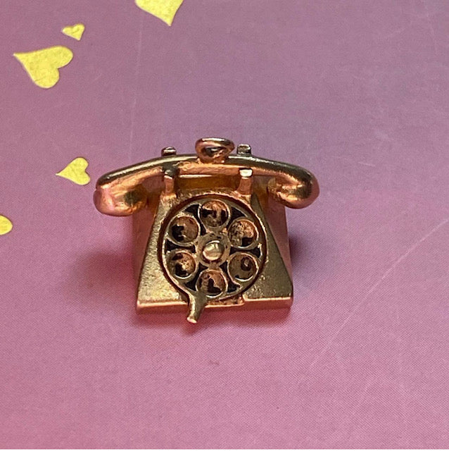 14k I Love You Telephone Charm