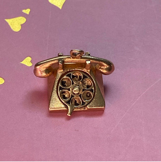14k I Love You Telephone Charm