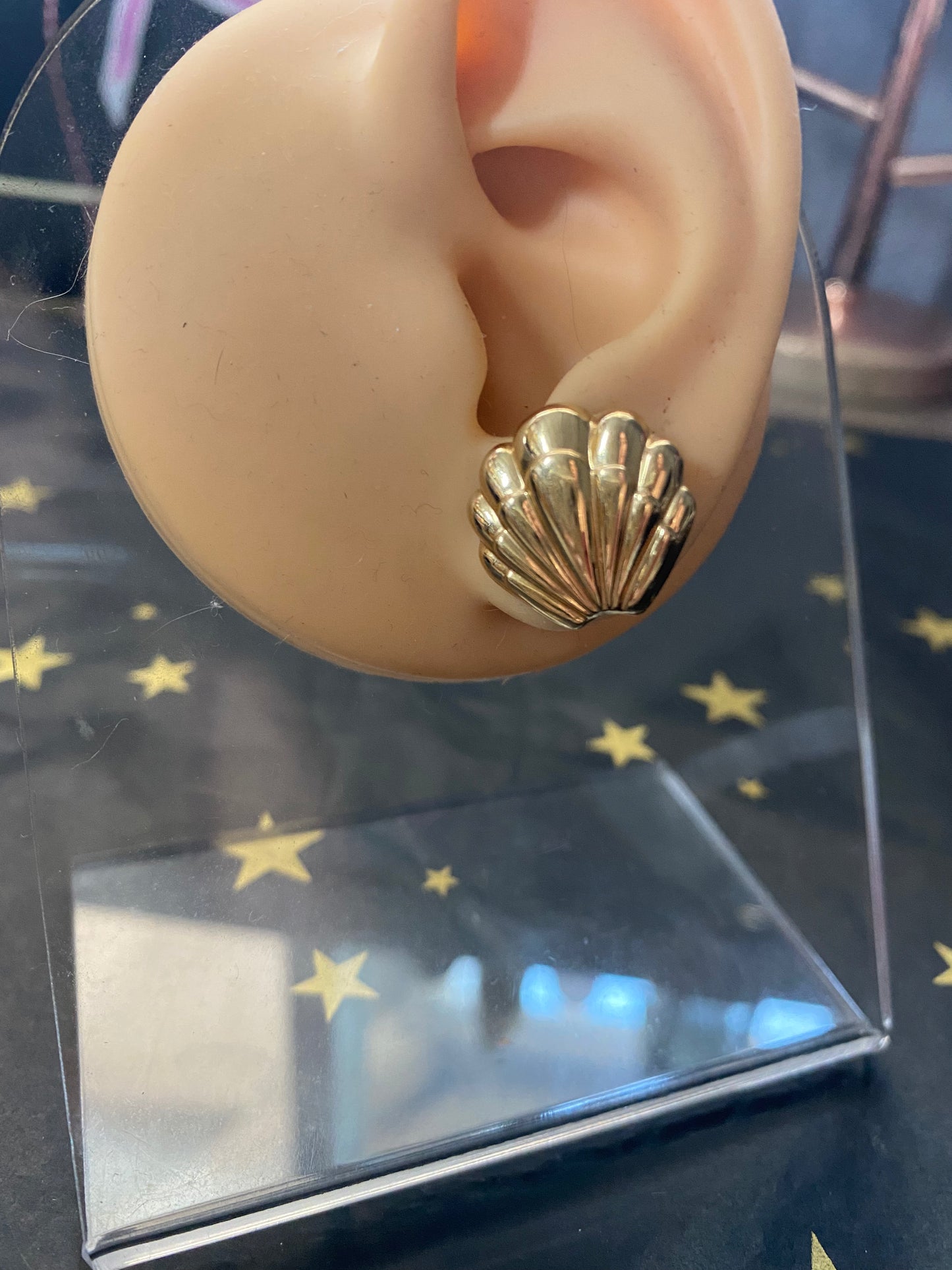 14k Puffy Shell Earrings