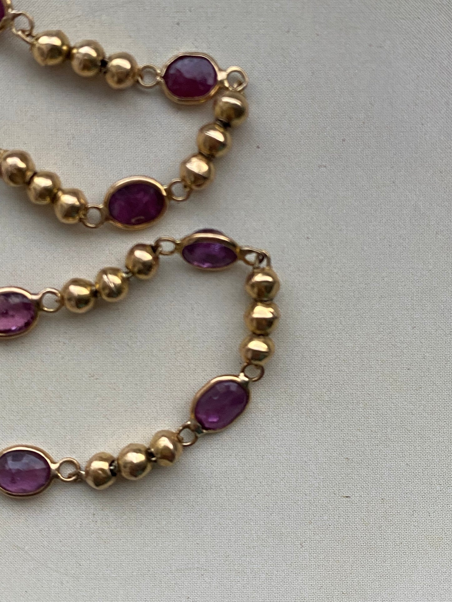 14k Ruby Station Bracelet