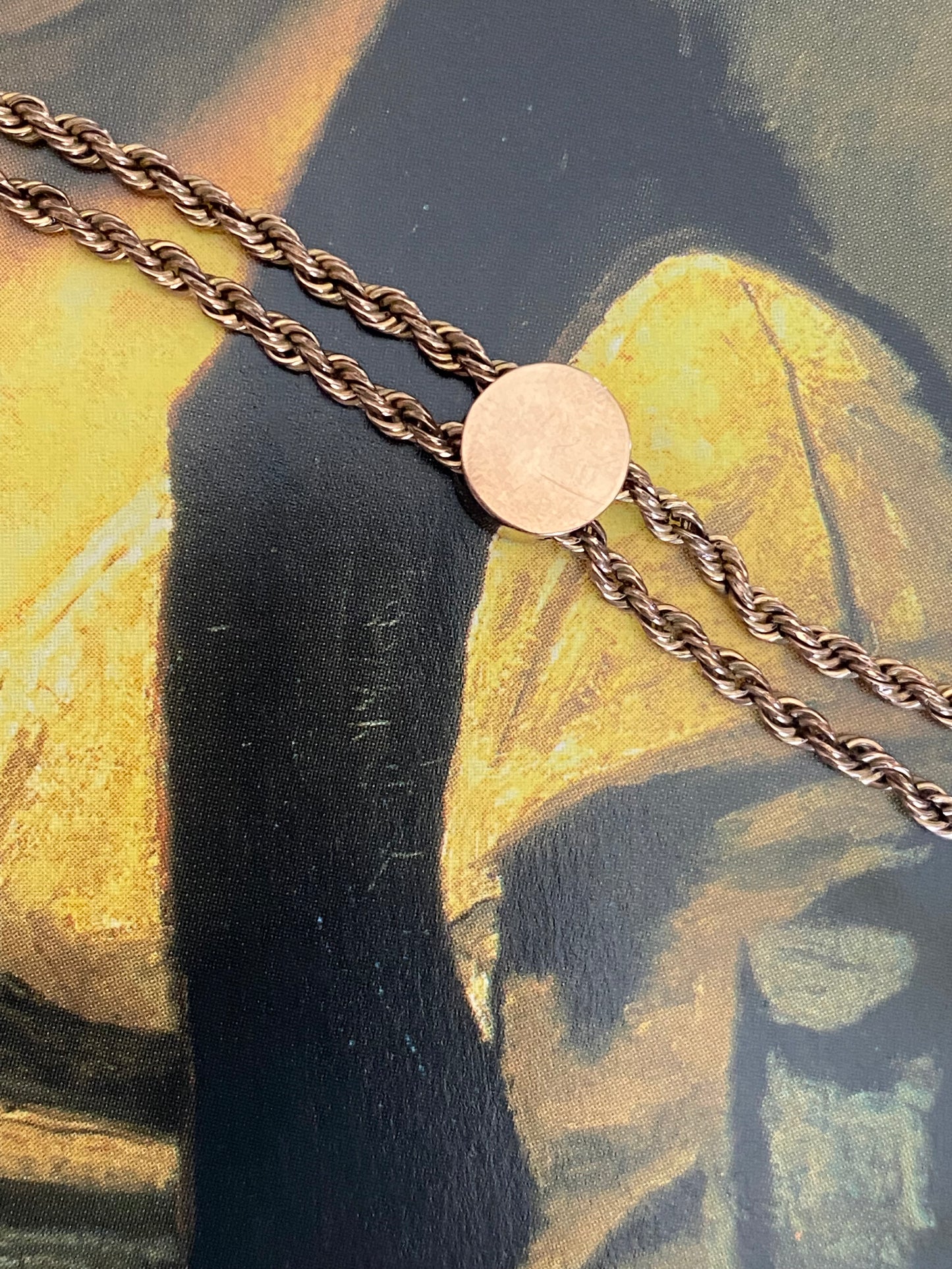 10k Antique Slider Rope Chain