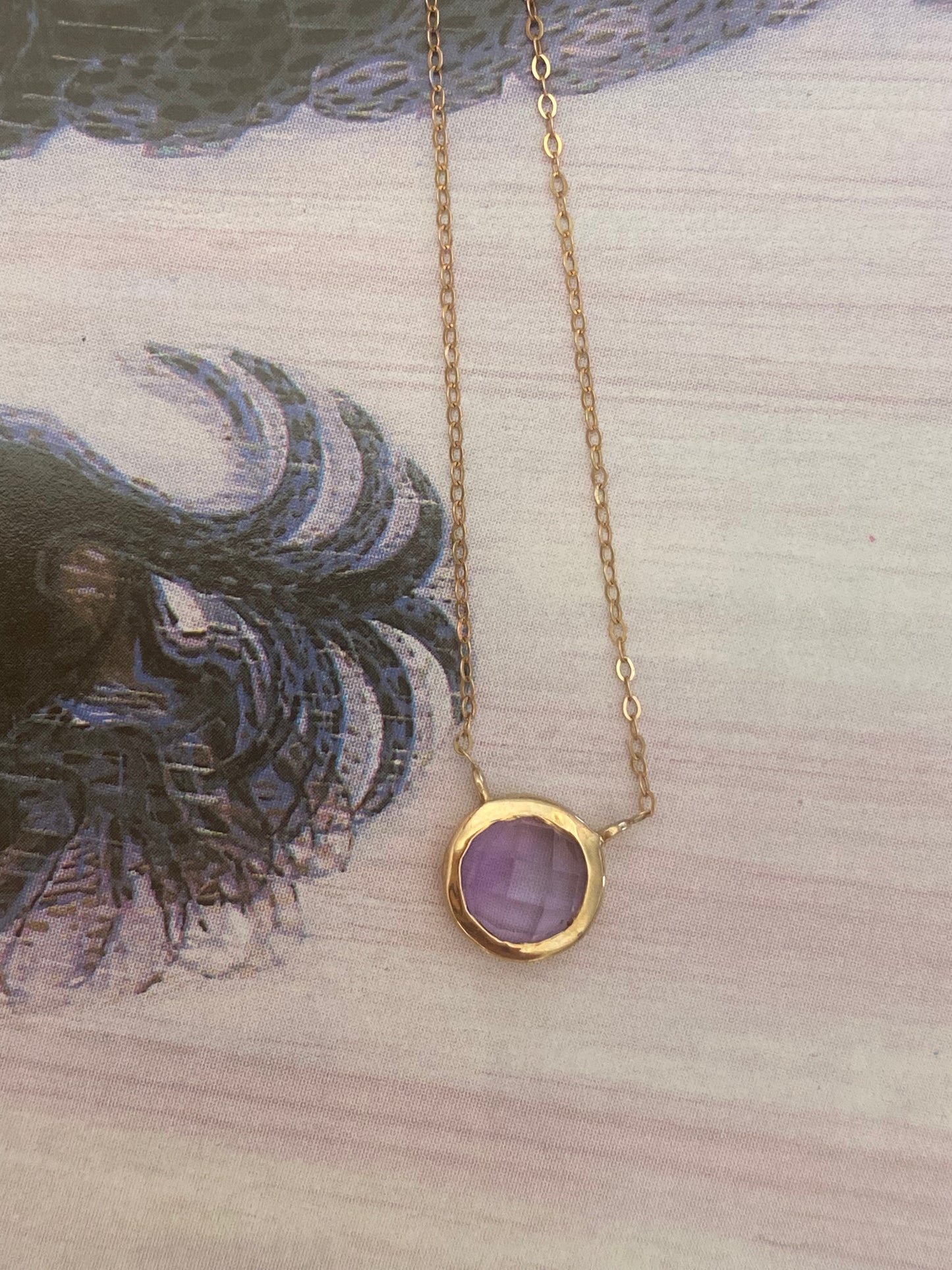 14k Amethyst on a Chain