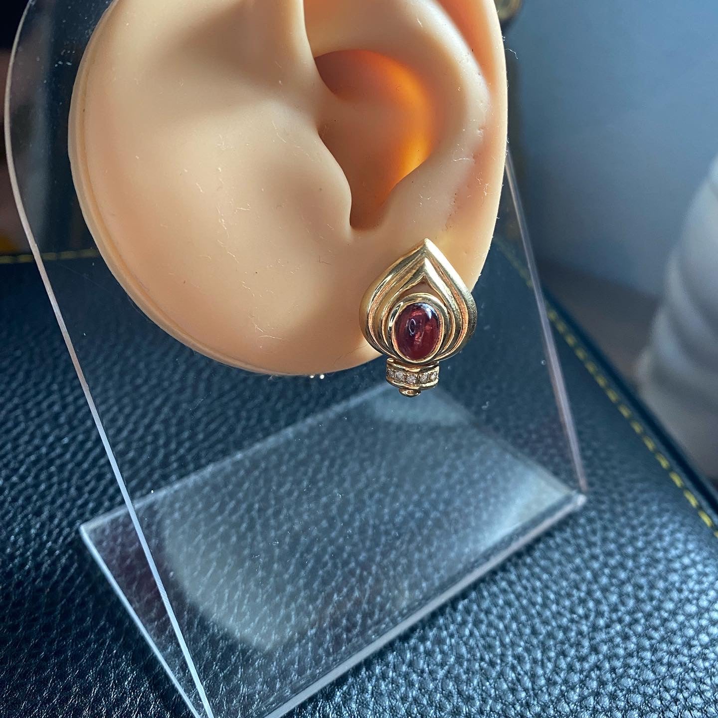 Garnet Teardrop Earrings