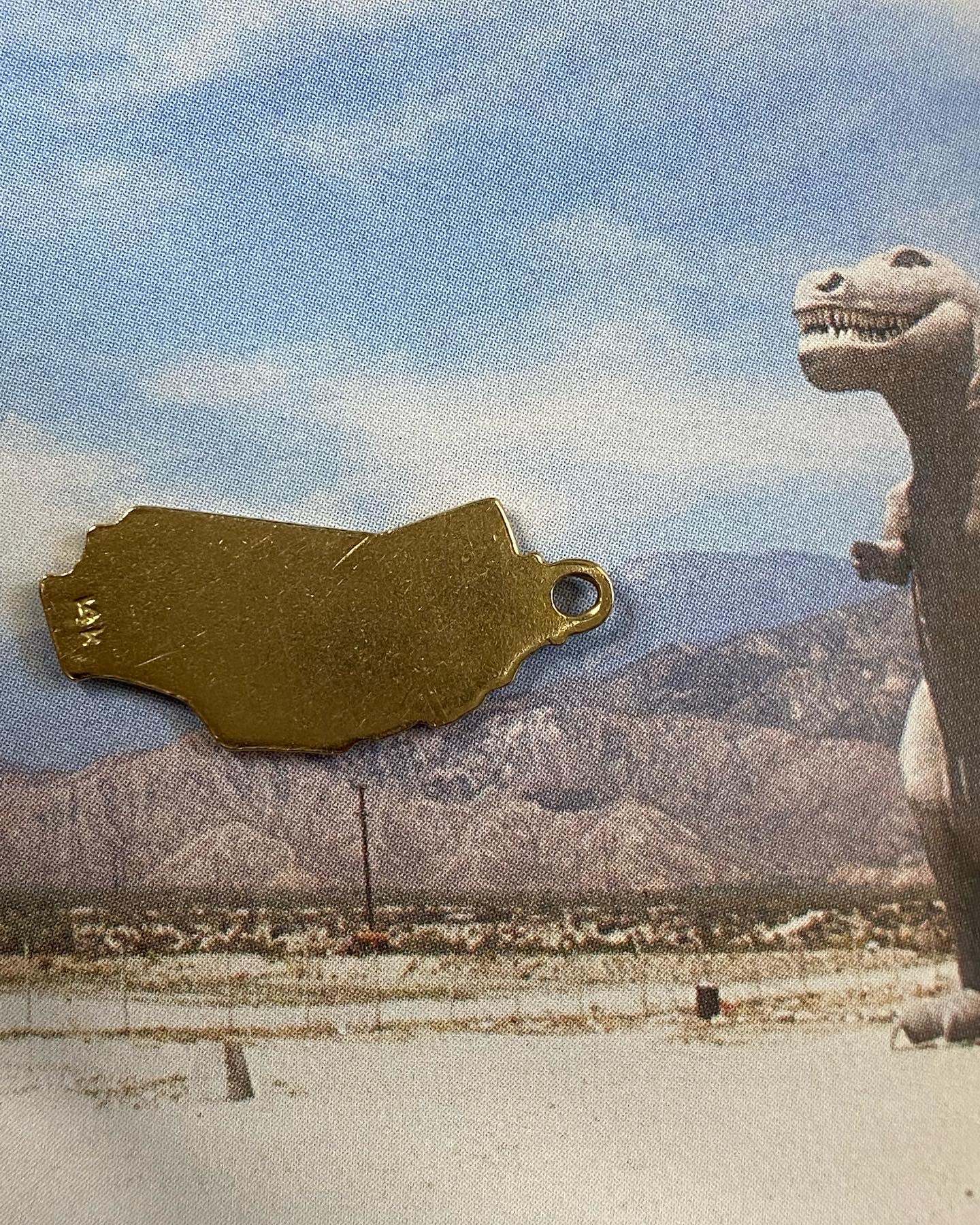 14k Vintage California Enamel Charm