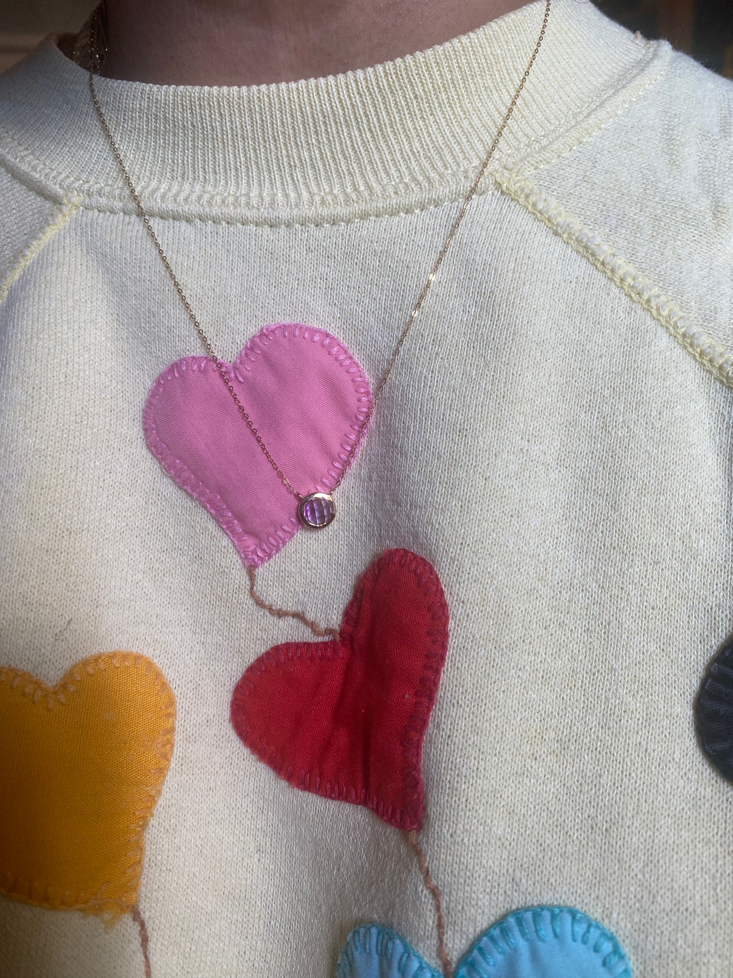 14k Amethyst on a Chain