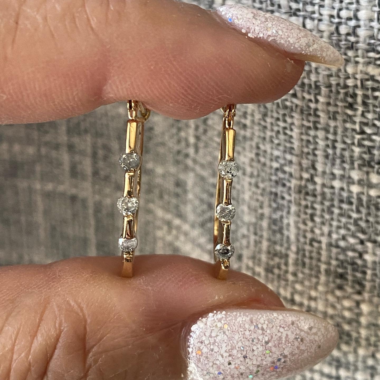 10k Diamond Hoops