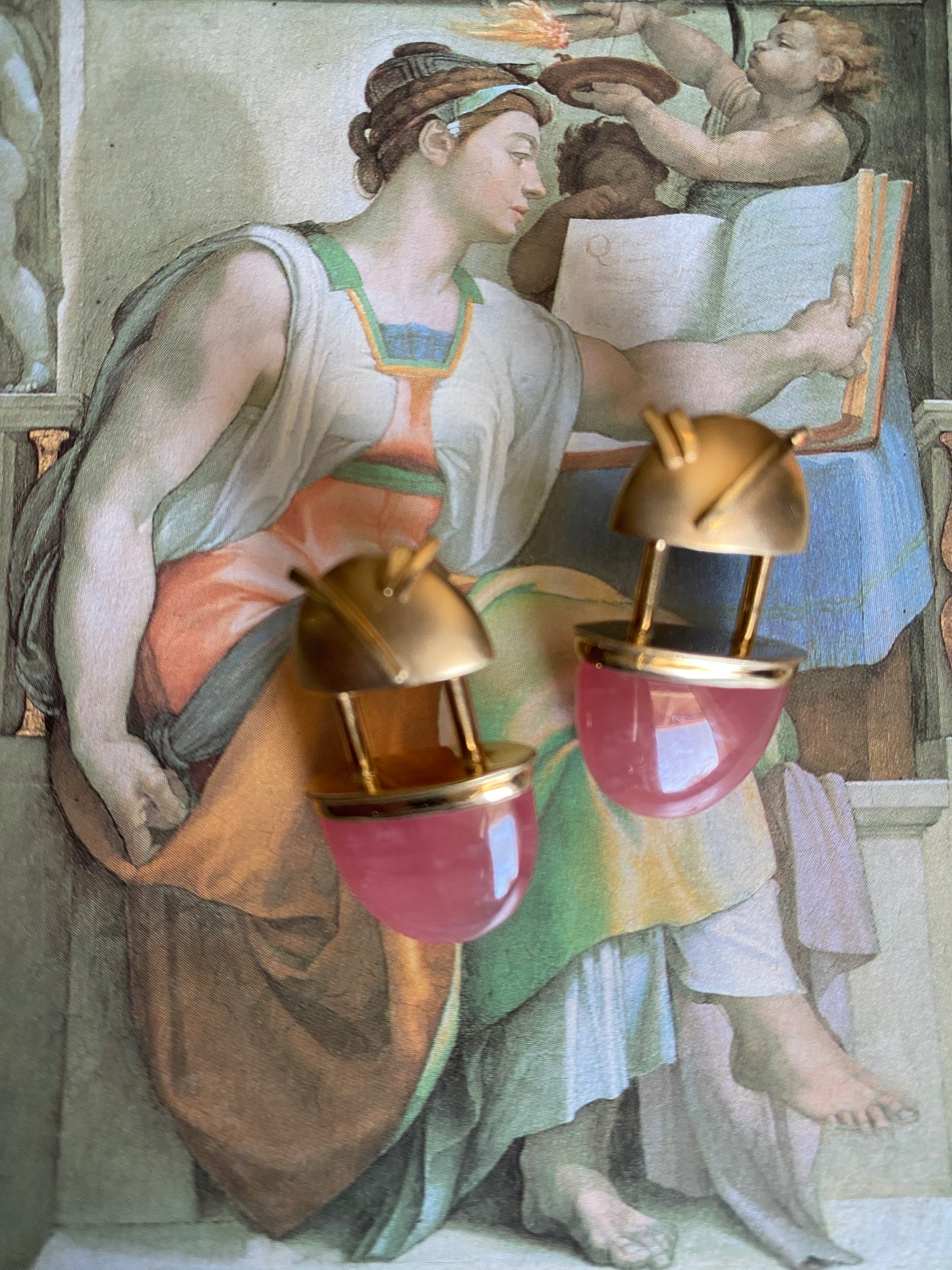 Rose Quartz Popsicle Earrings