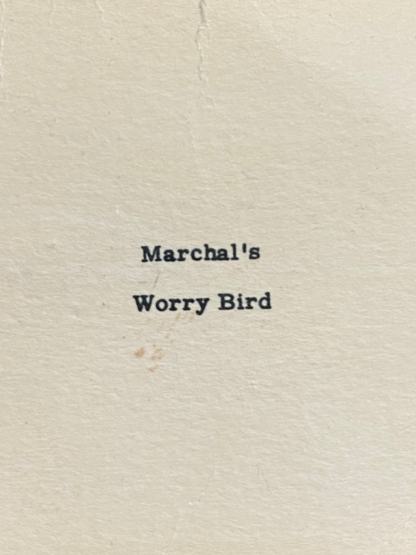 14k Worry Bird