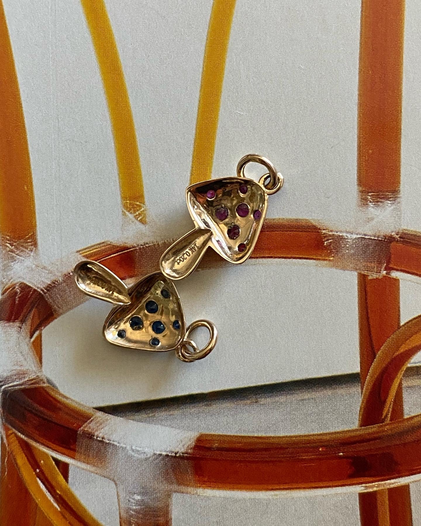 14k Mushroom Charms
