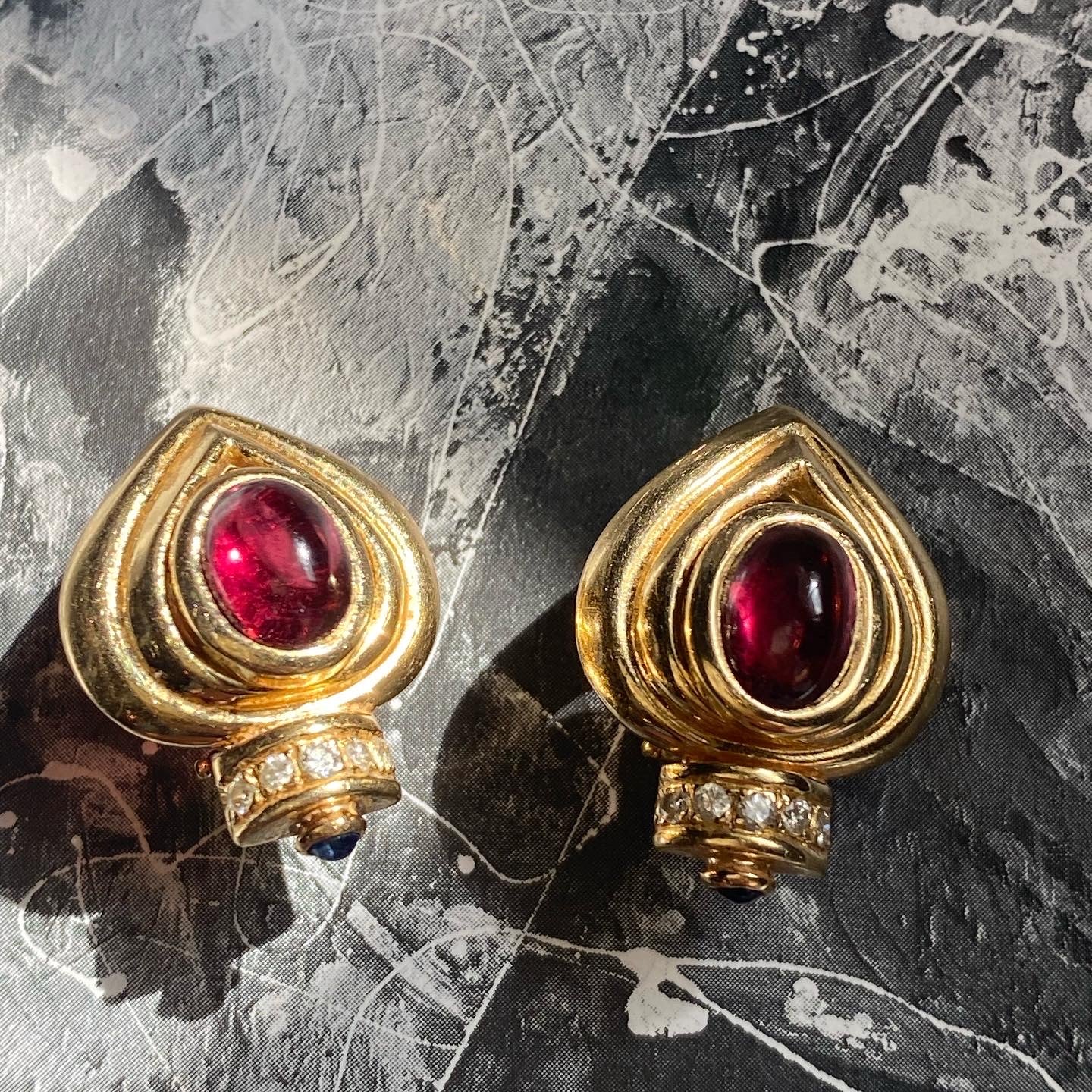 Garnet Teardrop Earrings