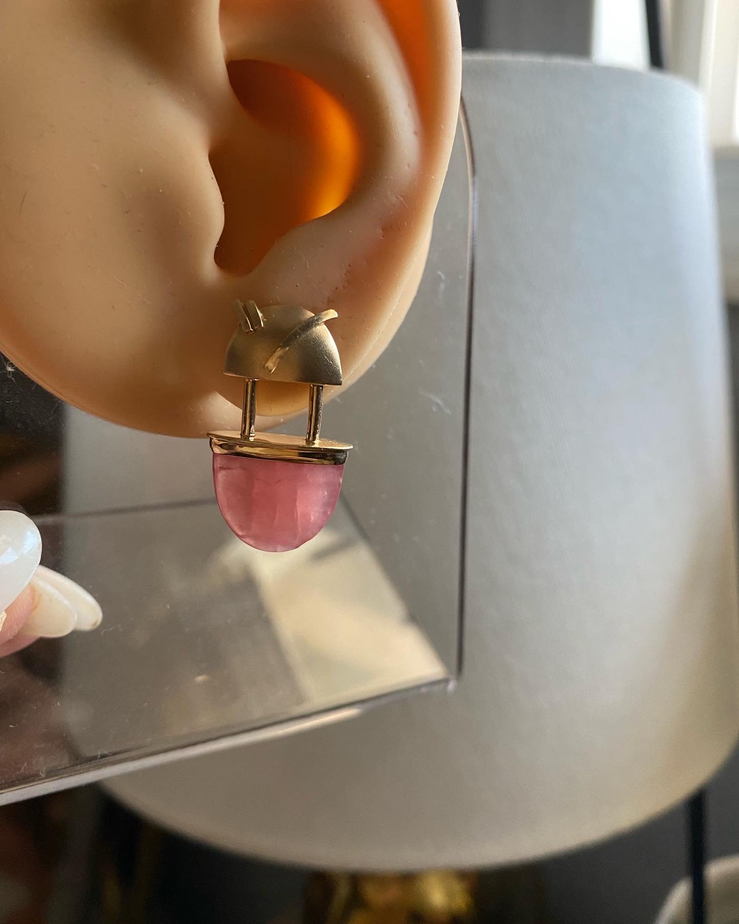 Rose Quartz Popsicle Earrings