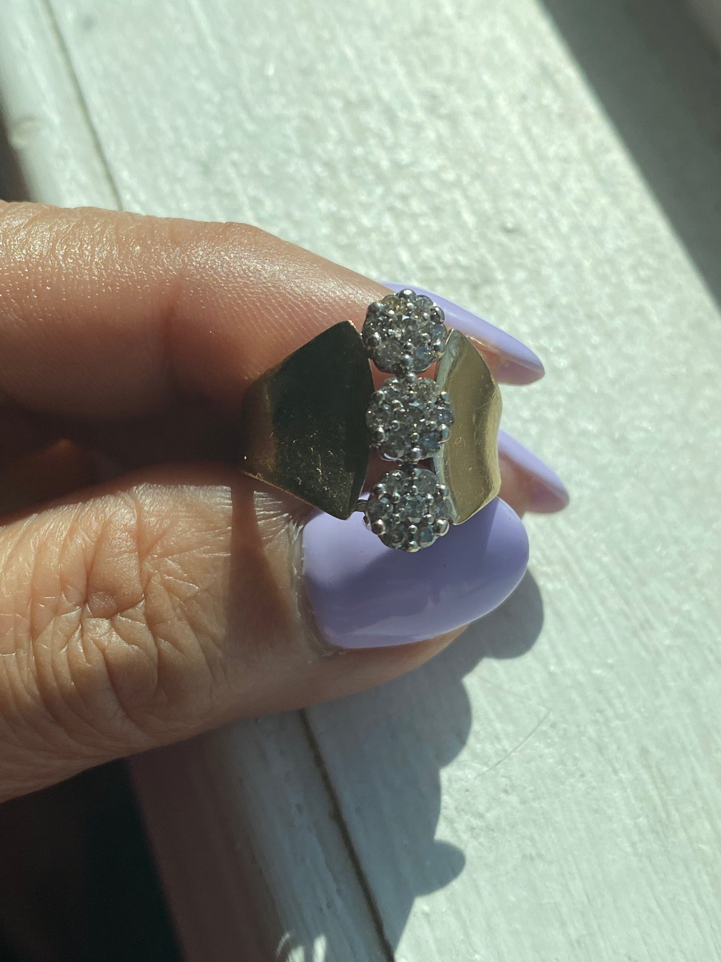 10k Diamond Cluster Ring